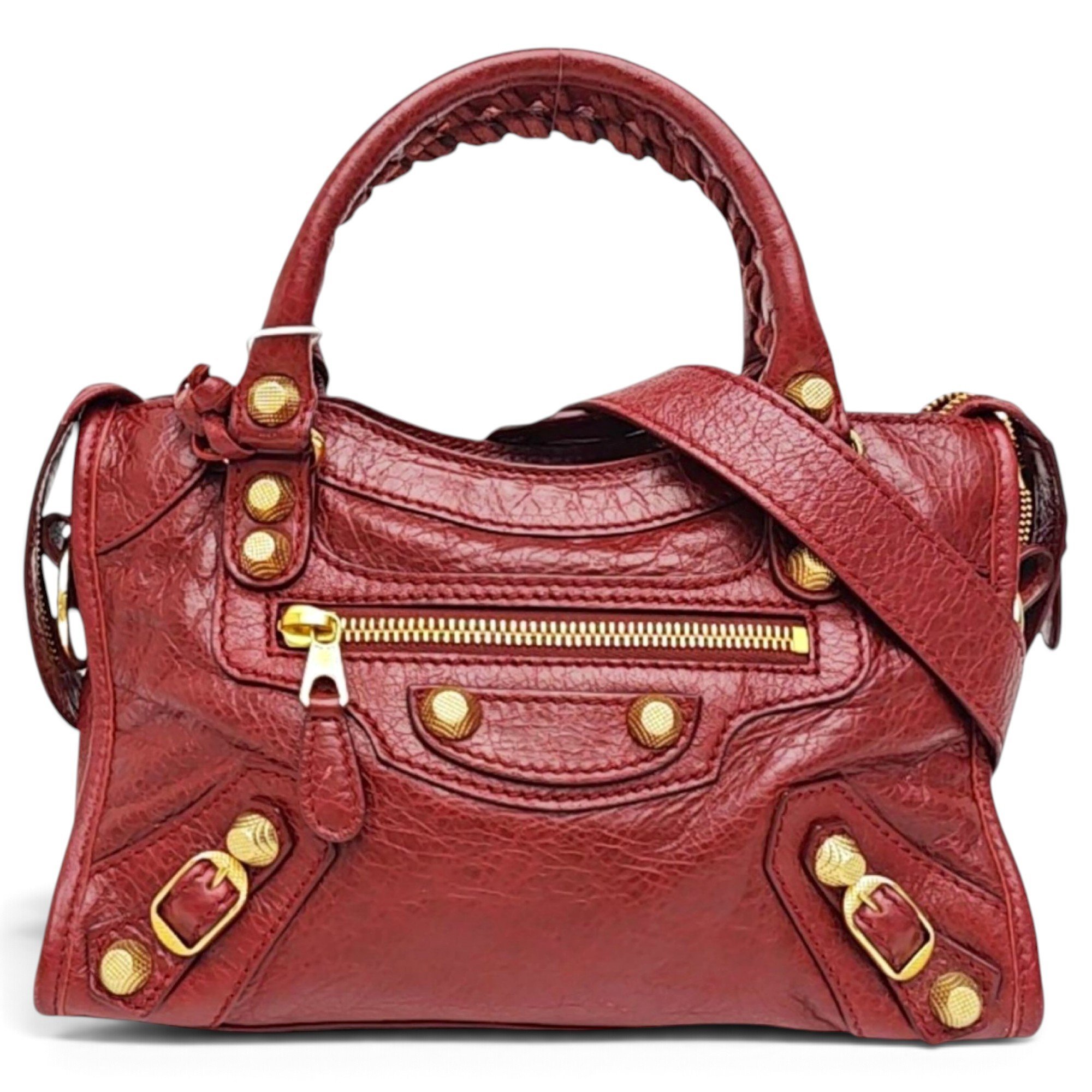 City leather handbag