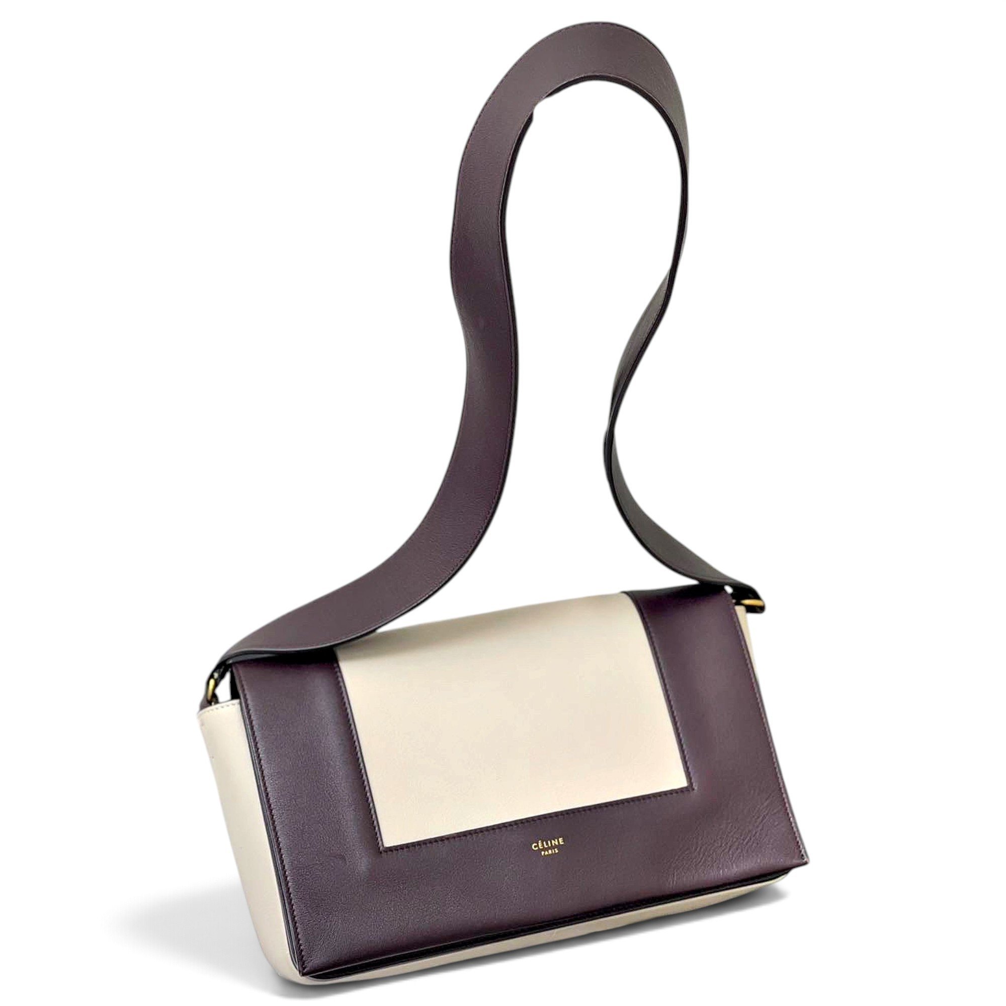 Frame leather handbag