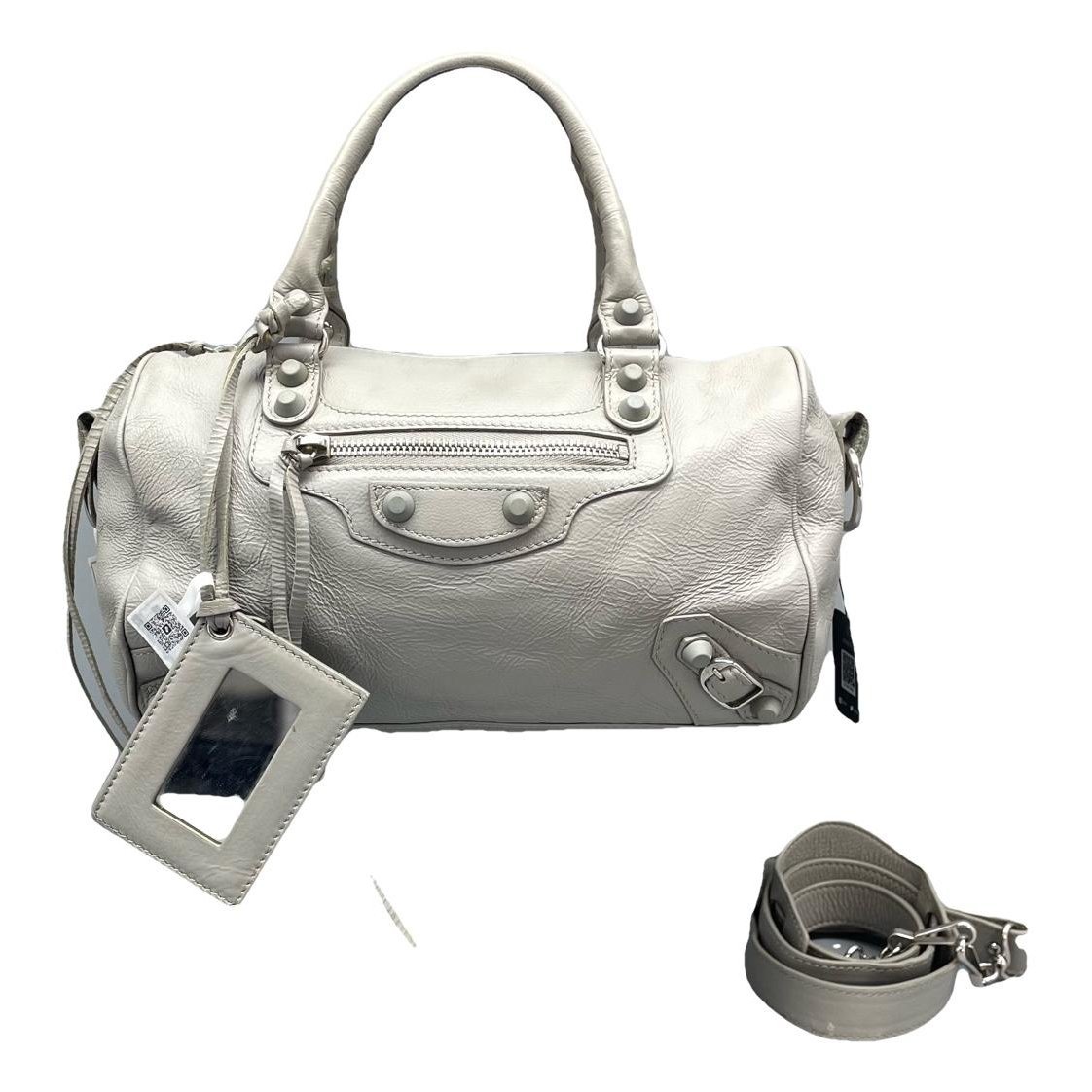 City leather handbag
