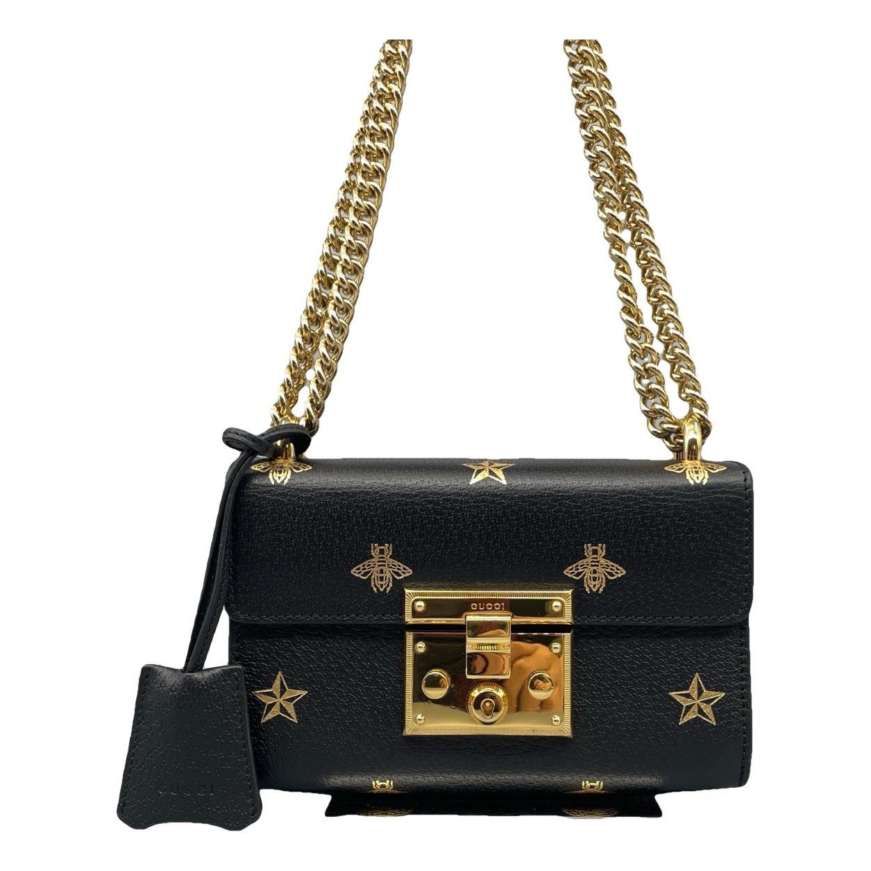 Padlock leather handbag
