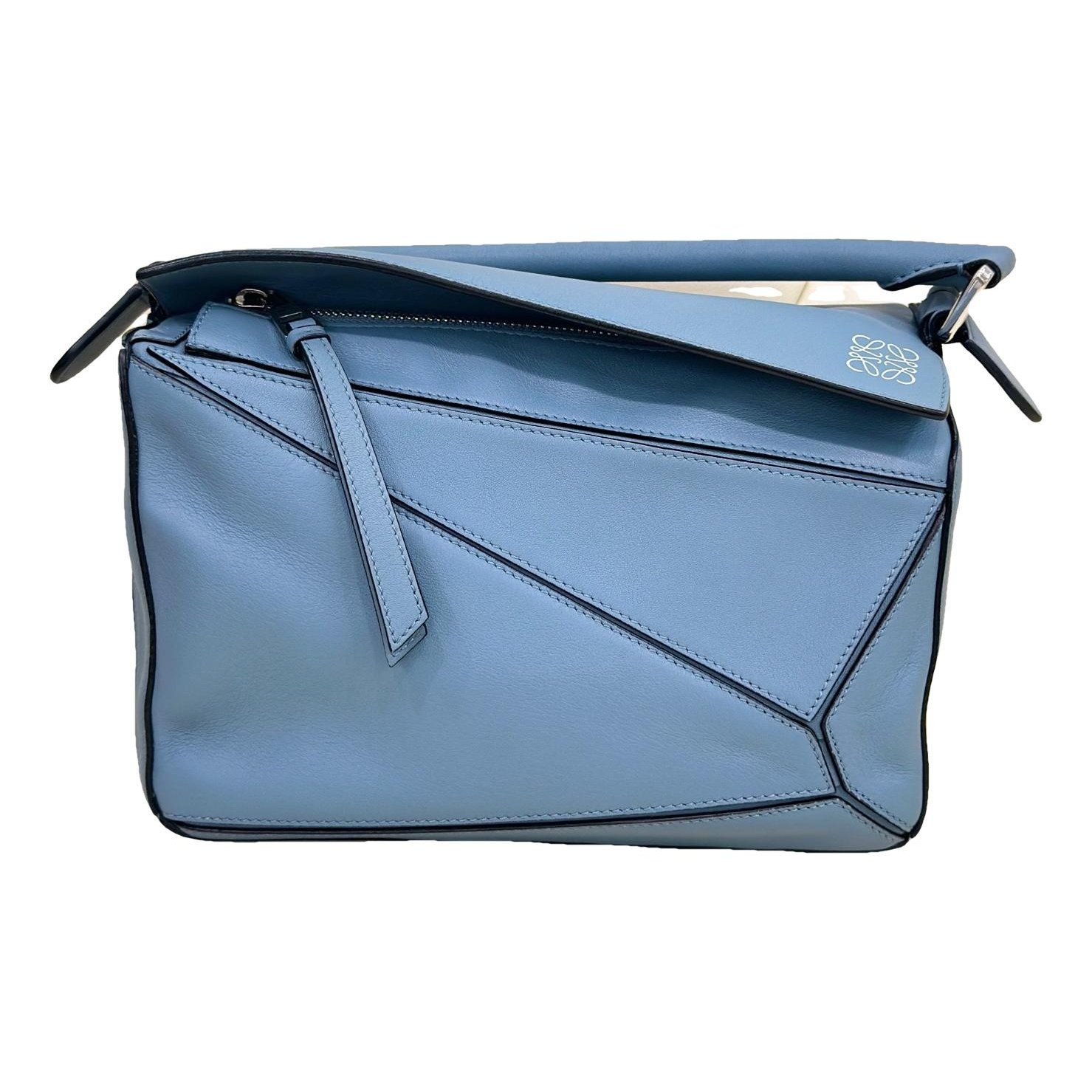 Puzzle leather handbag