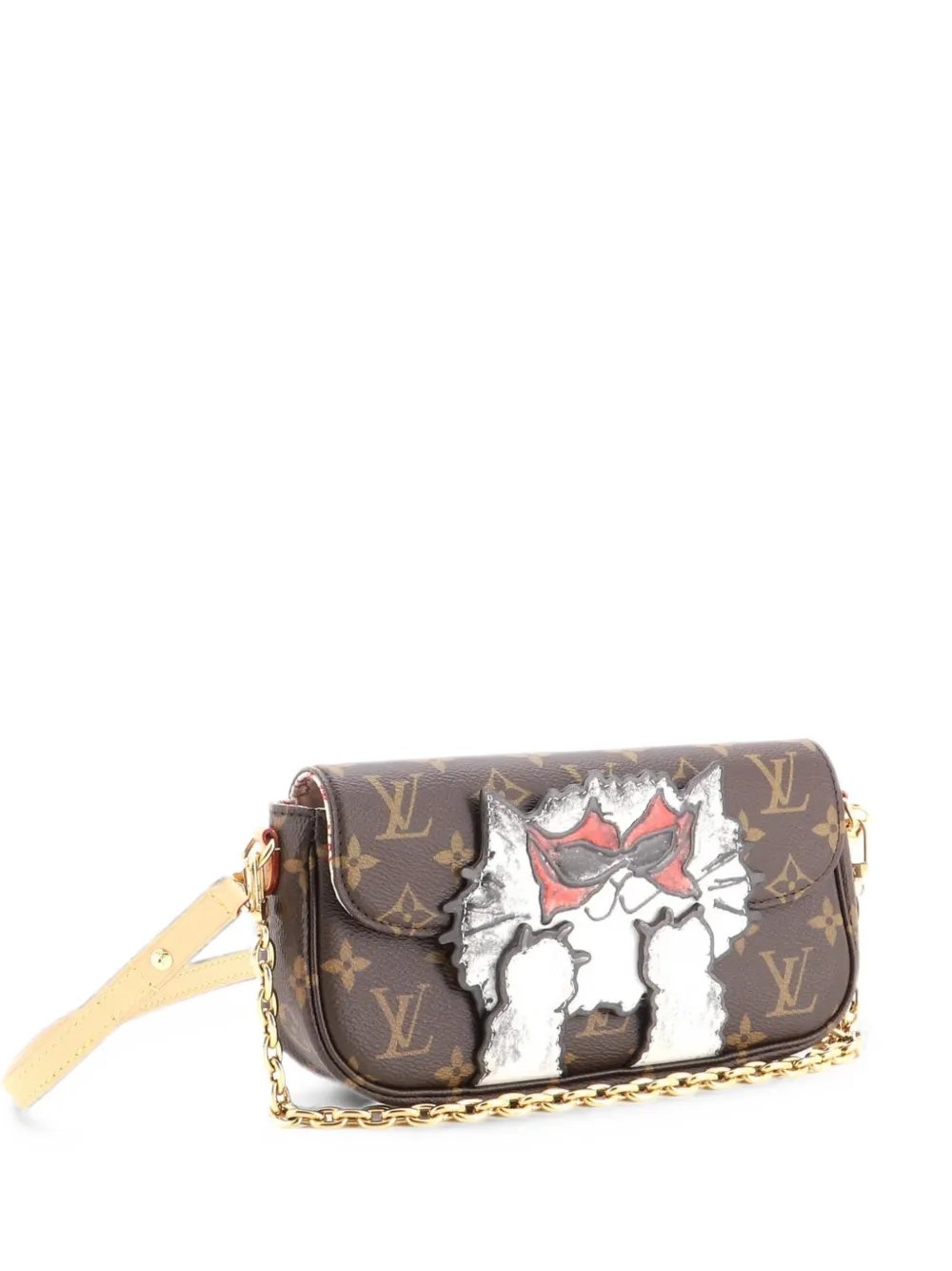 Ivy Wallet on Chain Limited Edition Grace Coddington Catogram Canvas shoulder bag