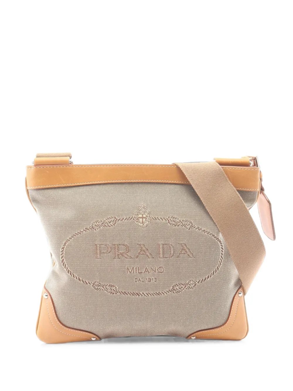 2000s logo-jacquard shoulder bag