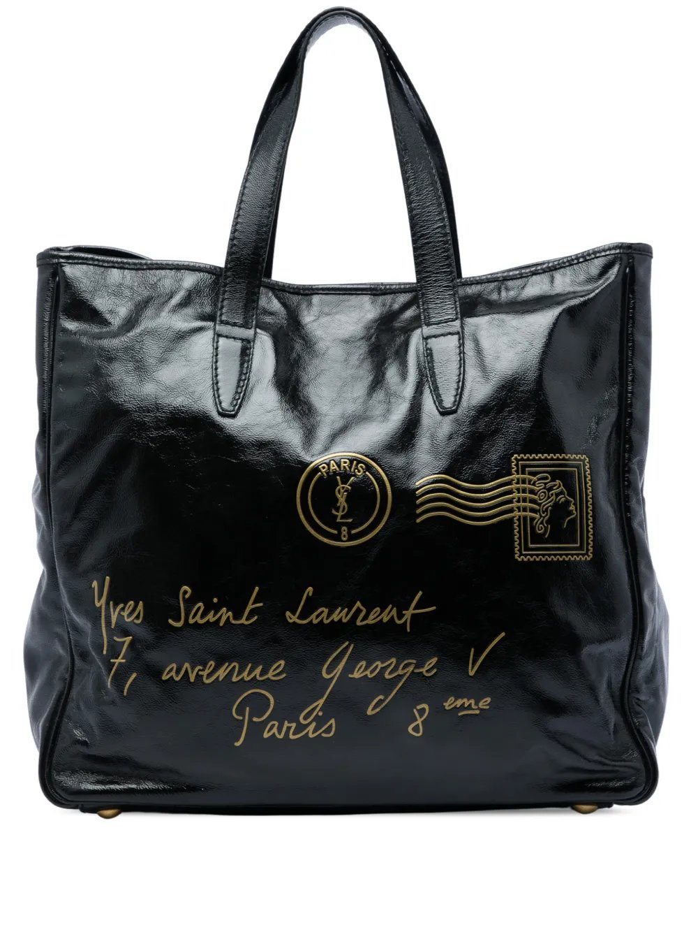 2013-2026 Large Textured Patent Y Mail tote bag