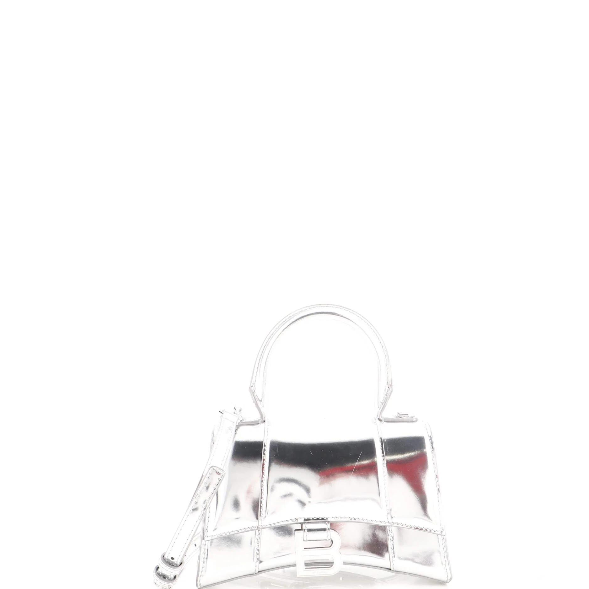 Hourglass leather crossbody bag