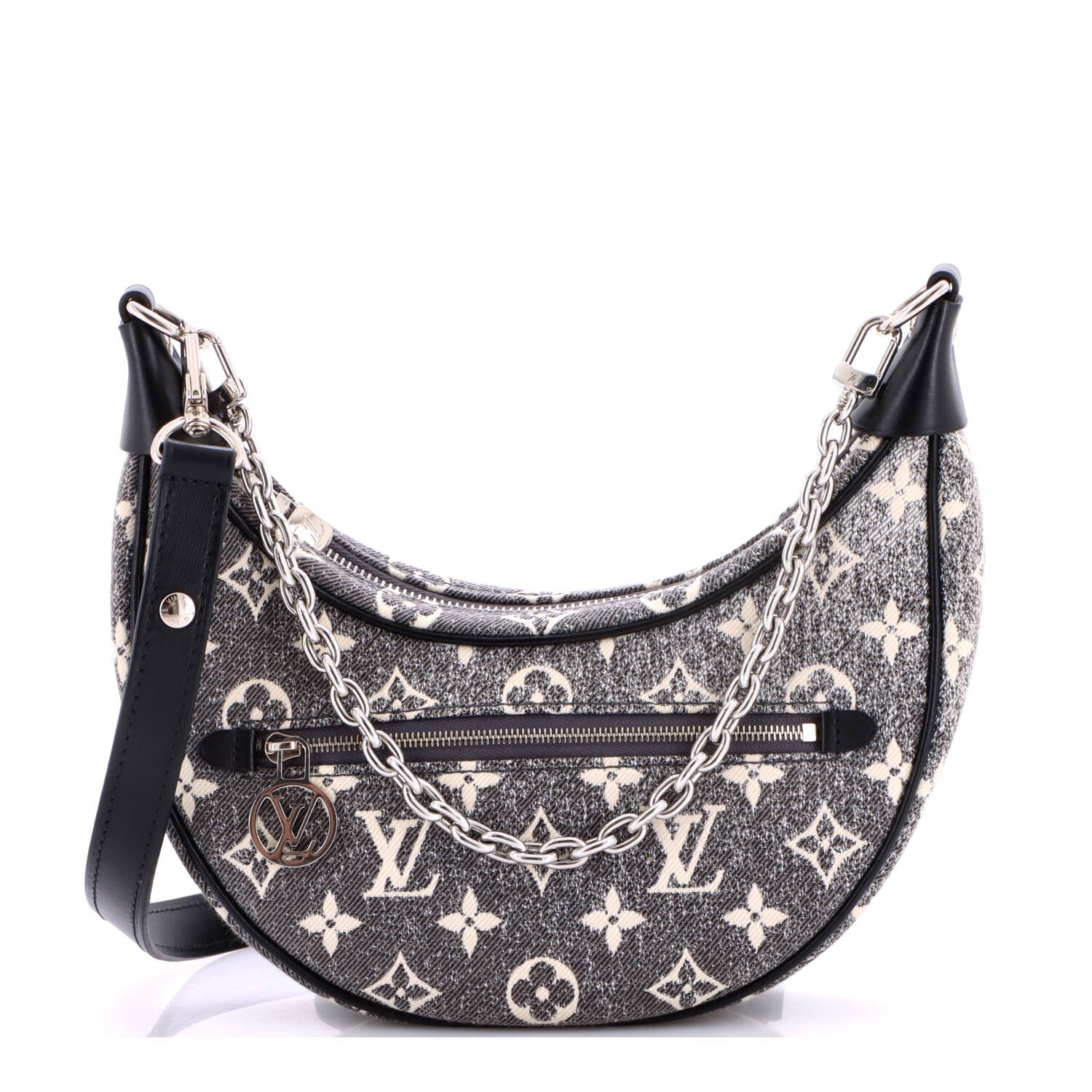 Loop Handbag Monogram Jacquard Denim