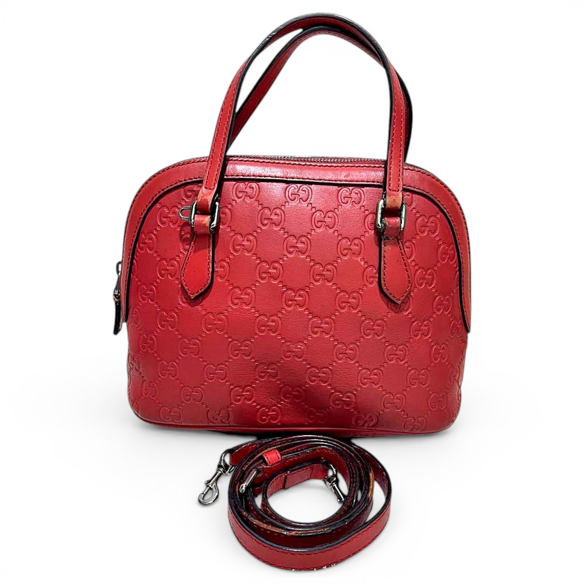Dôme leather handbag