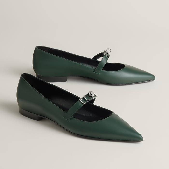 Vert Bouteille Kelly Ballet Flat