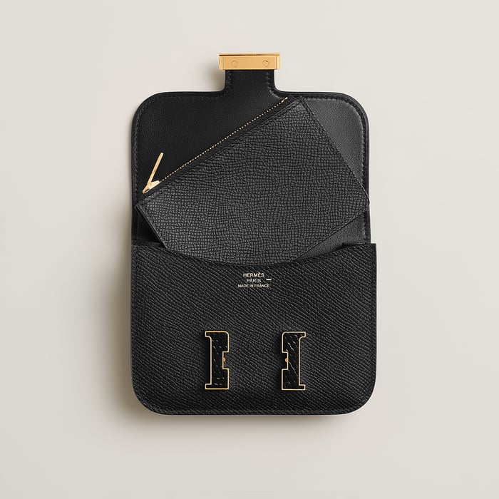 Noir Constance Slim Wallet