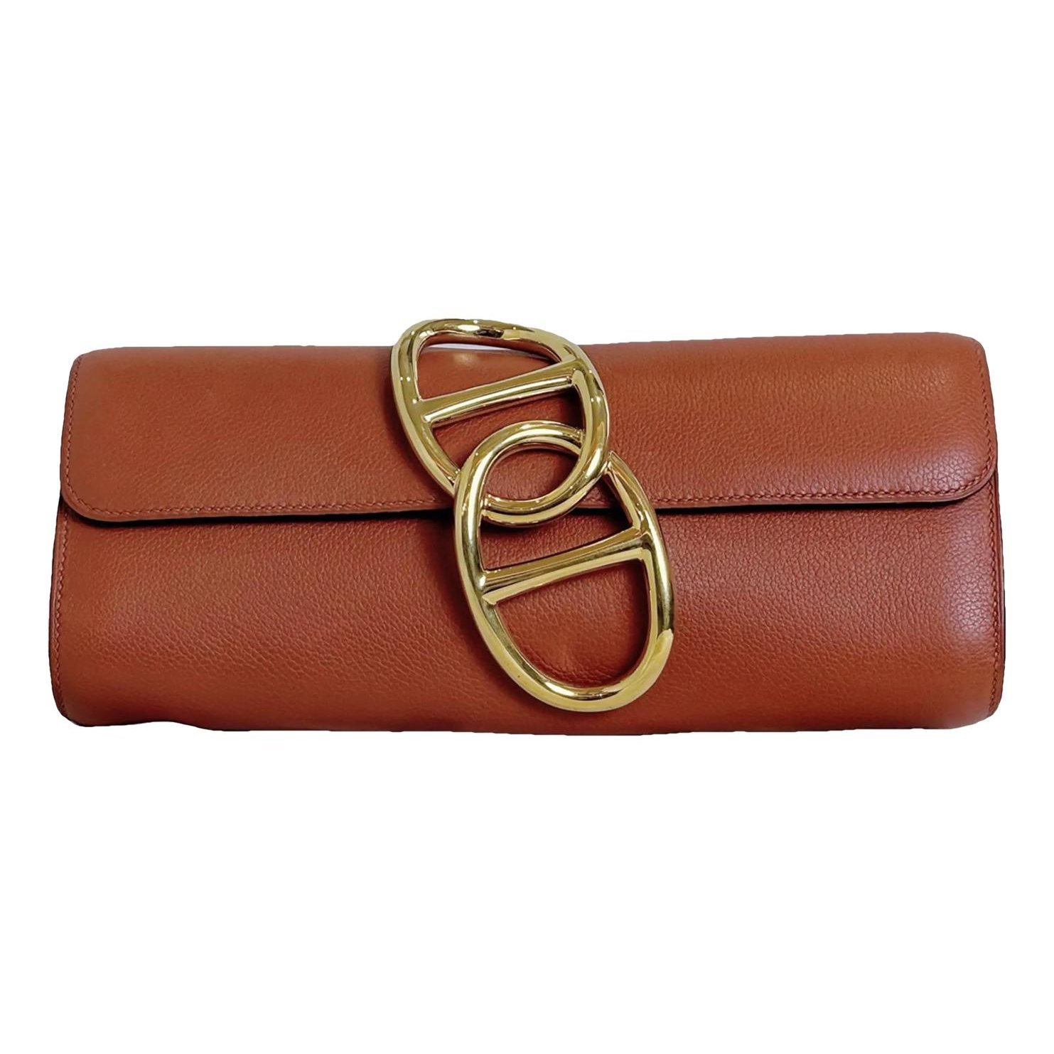 Egée leather clutch bag