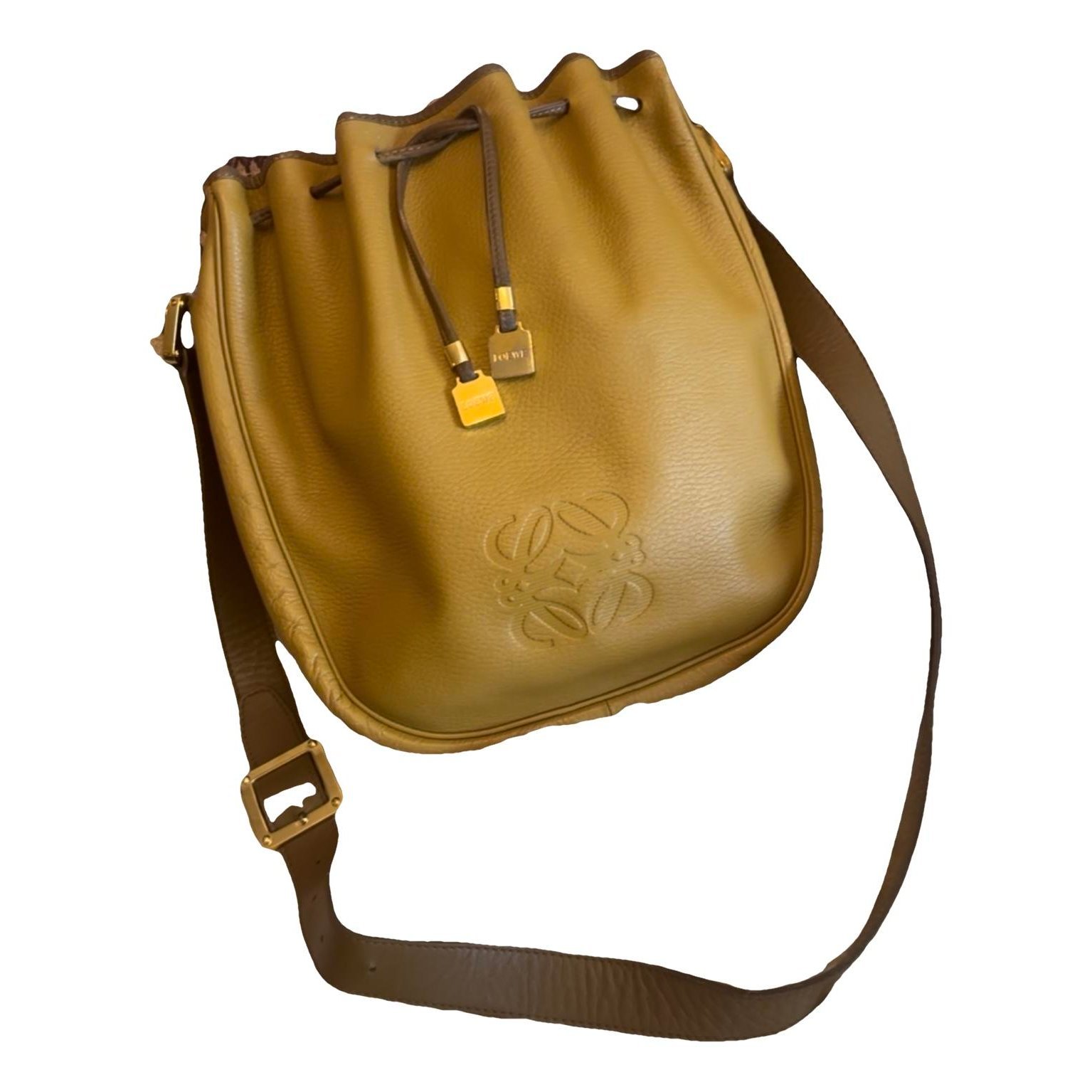 Balloon leather handbag
