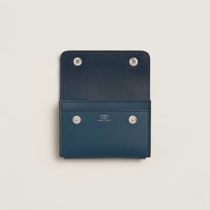 Bleu De Prusse Hermèsnap Card Holder