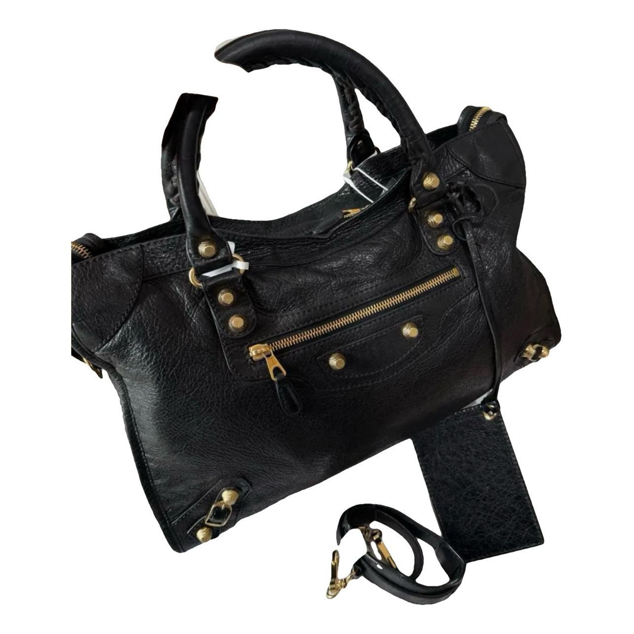City leather handbag