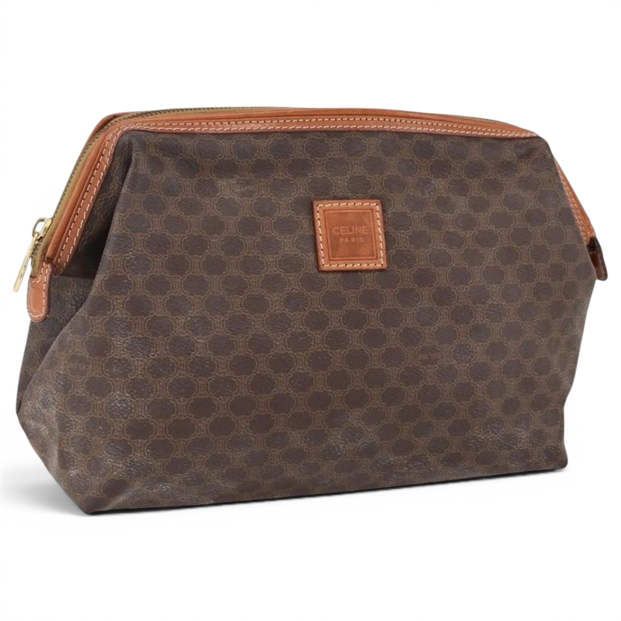 Leather clutch bag