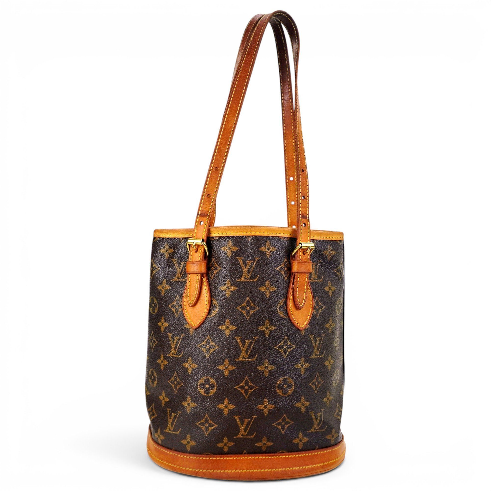 Bucket leather handbag