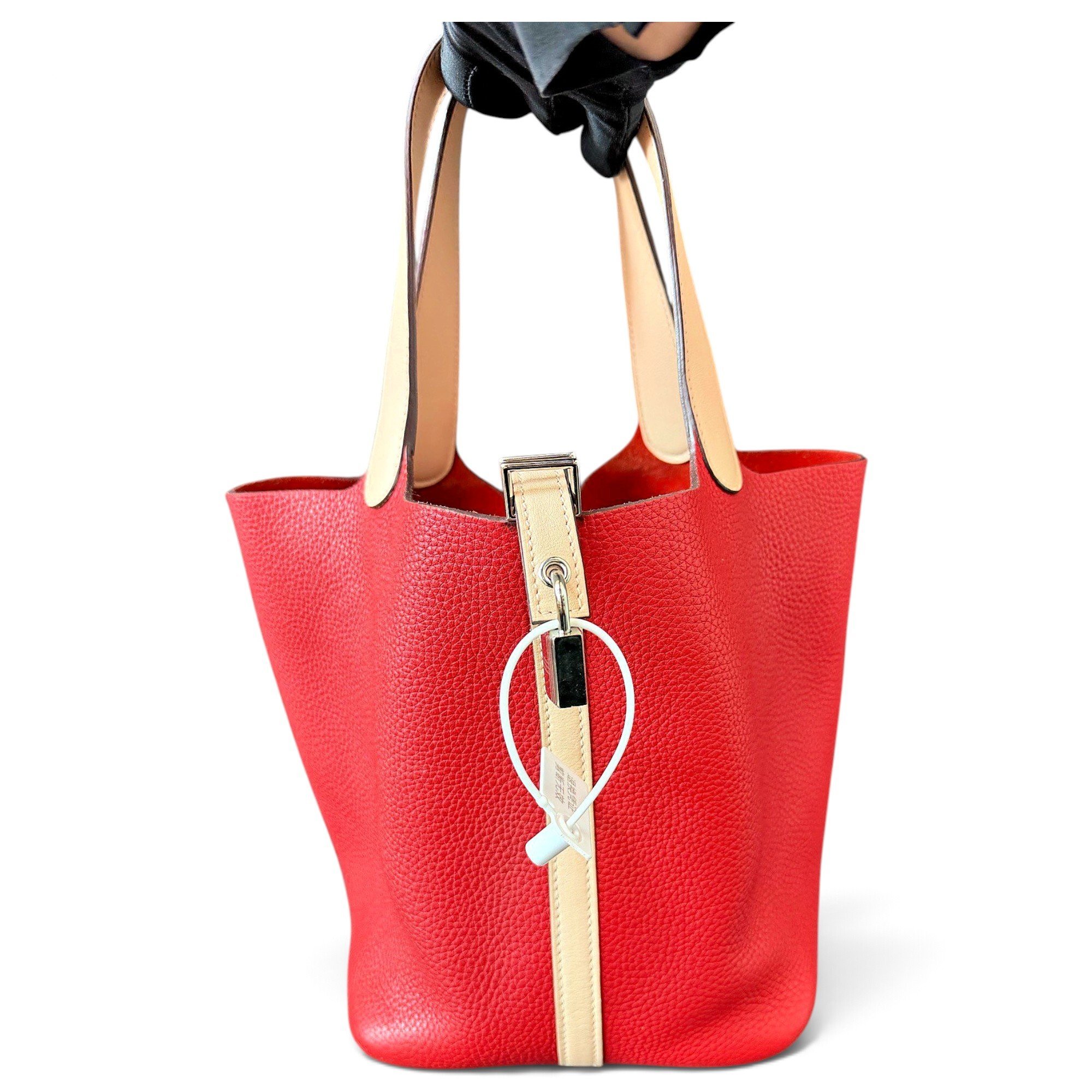 Picotin leather handbag