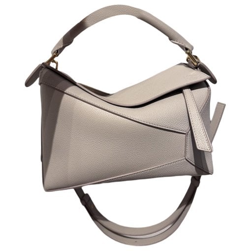 Puzzle leather handbag