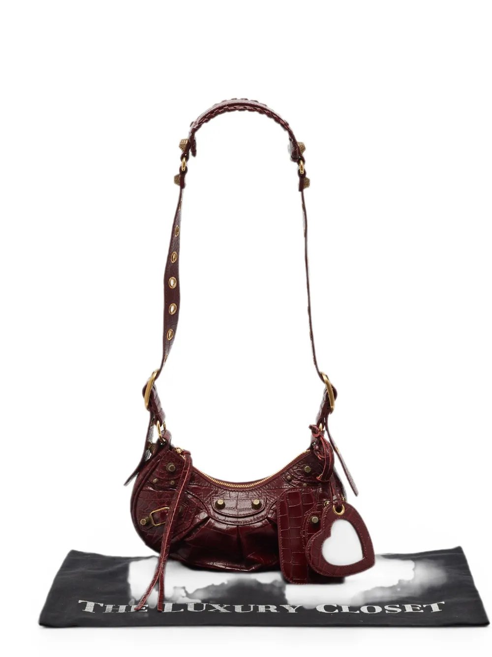 Balenciaga Le Cagole croc-embossed shoulder bag