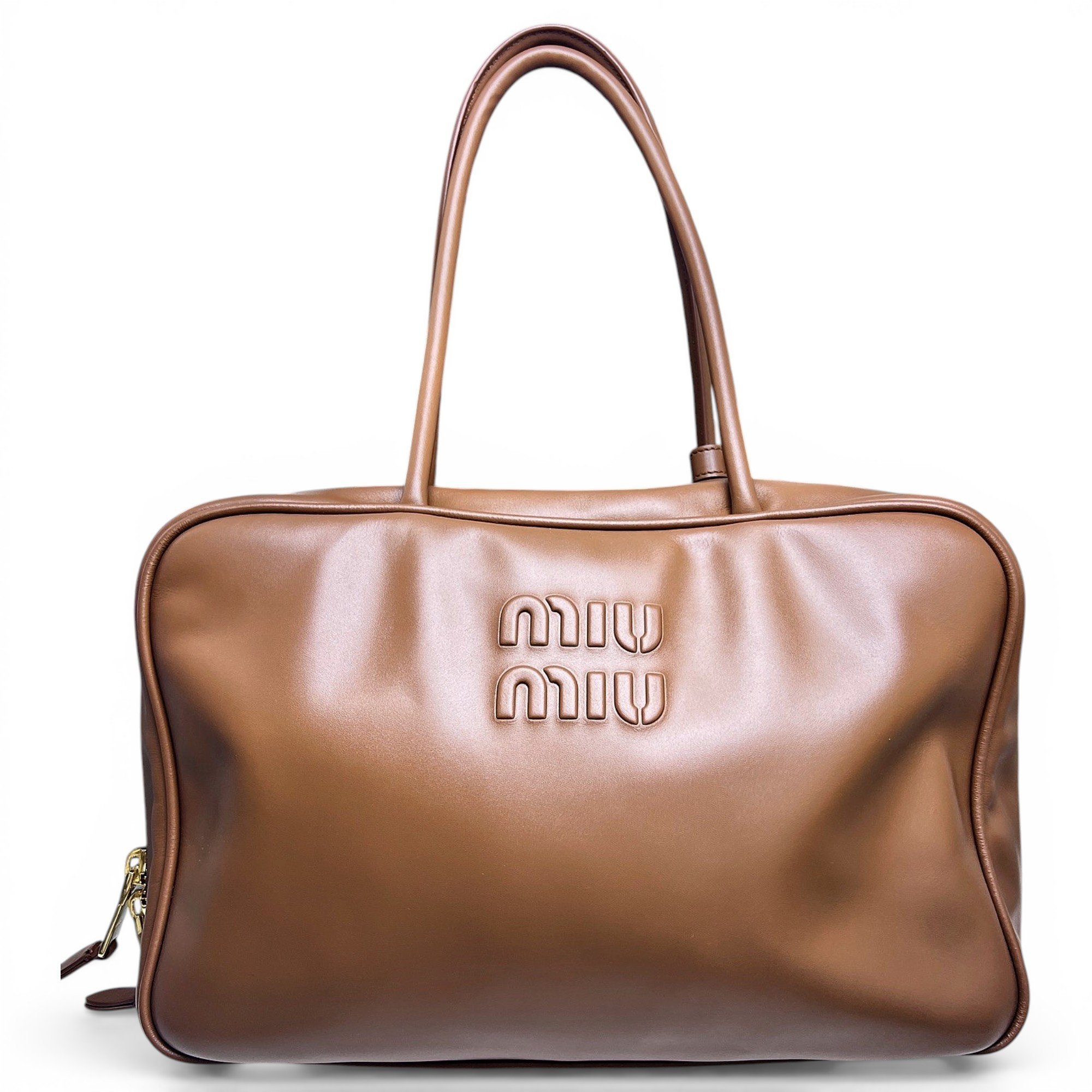 Miu Logo leather handbag