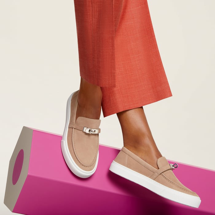 Beige Perlino Game Slip-on Sneaker