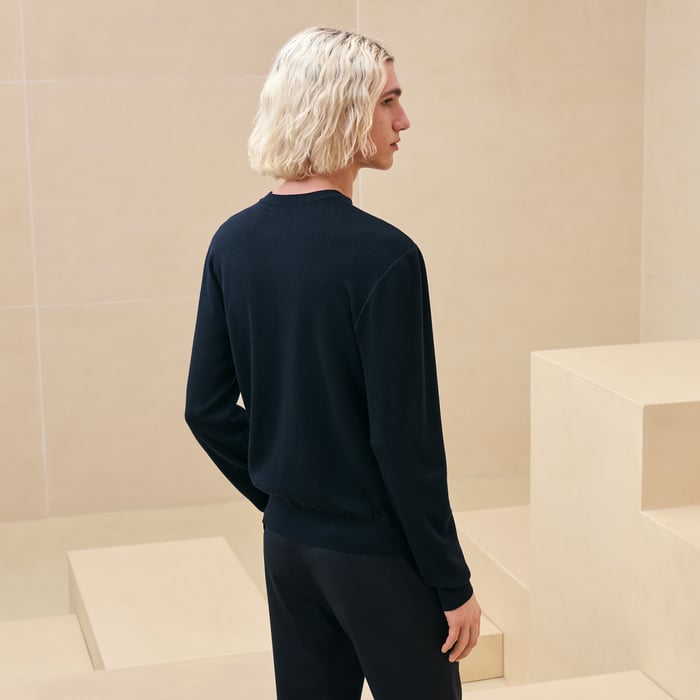 Marine "Parcours Sans Faute Soie" Crewneck Sweater
