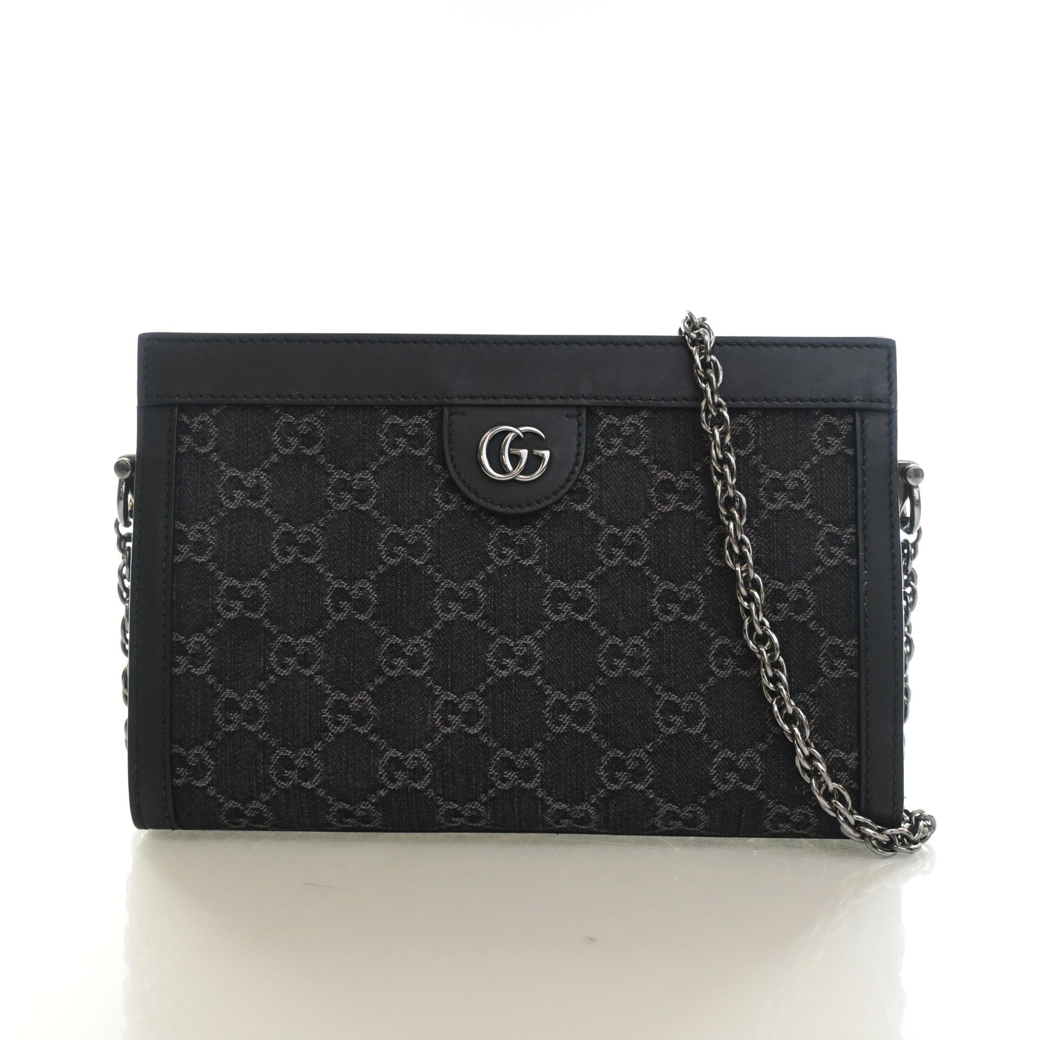 Gucci GG Denim Chain Shoulder Bag