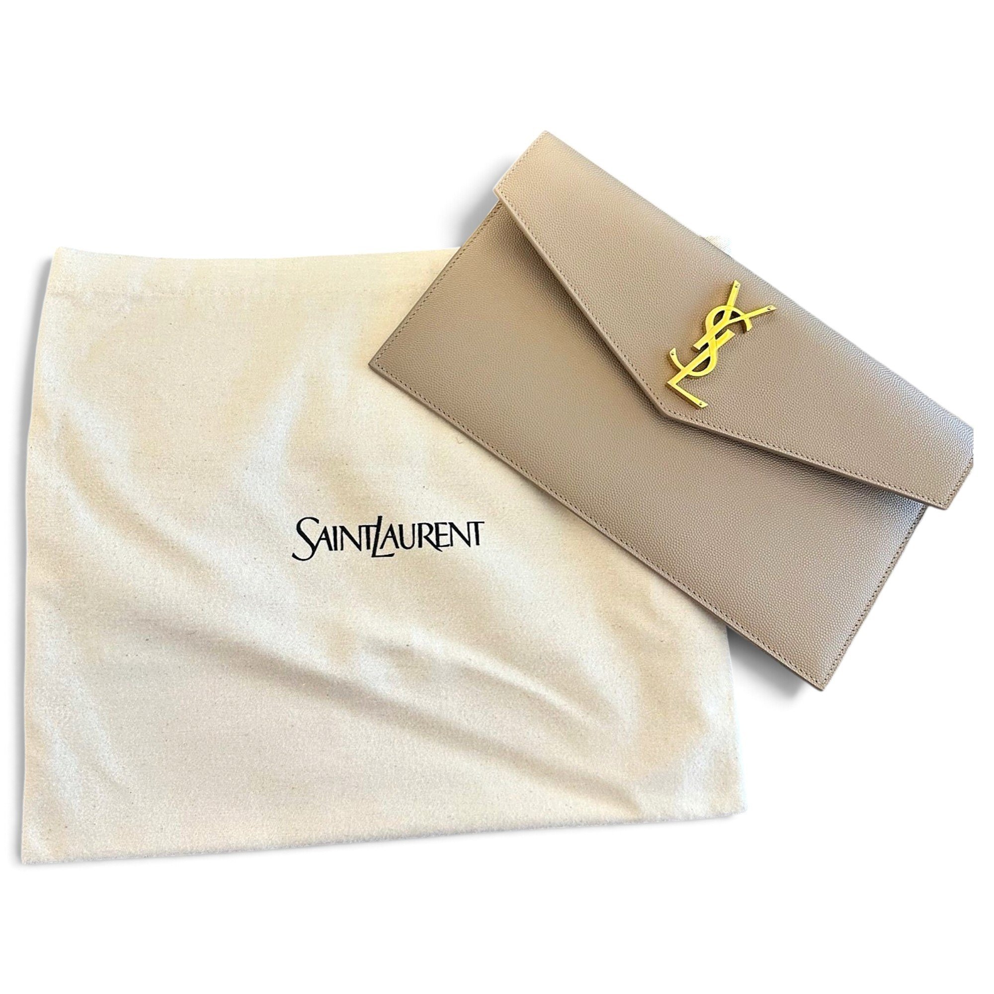 Leather clutch bag