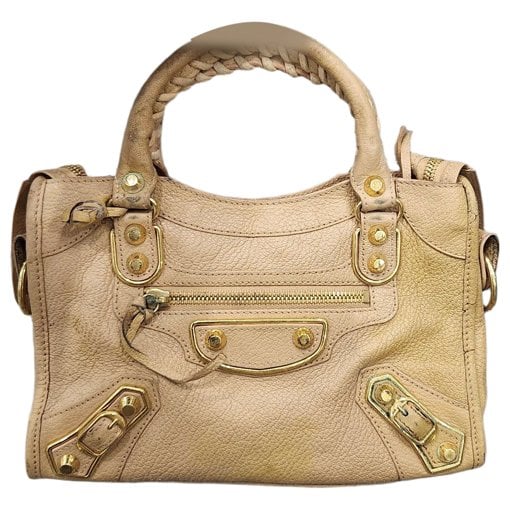 City leather handbag