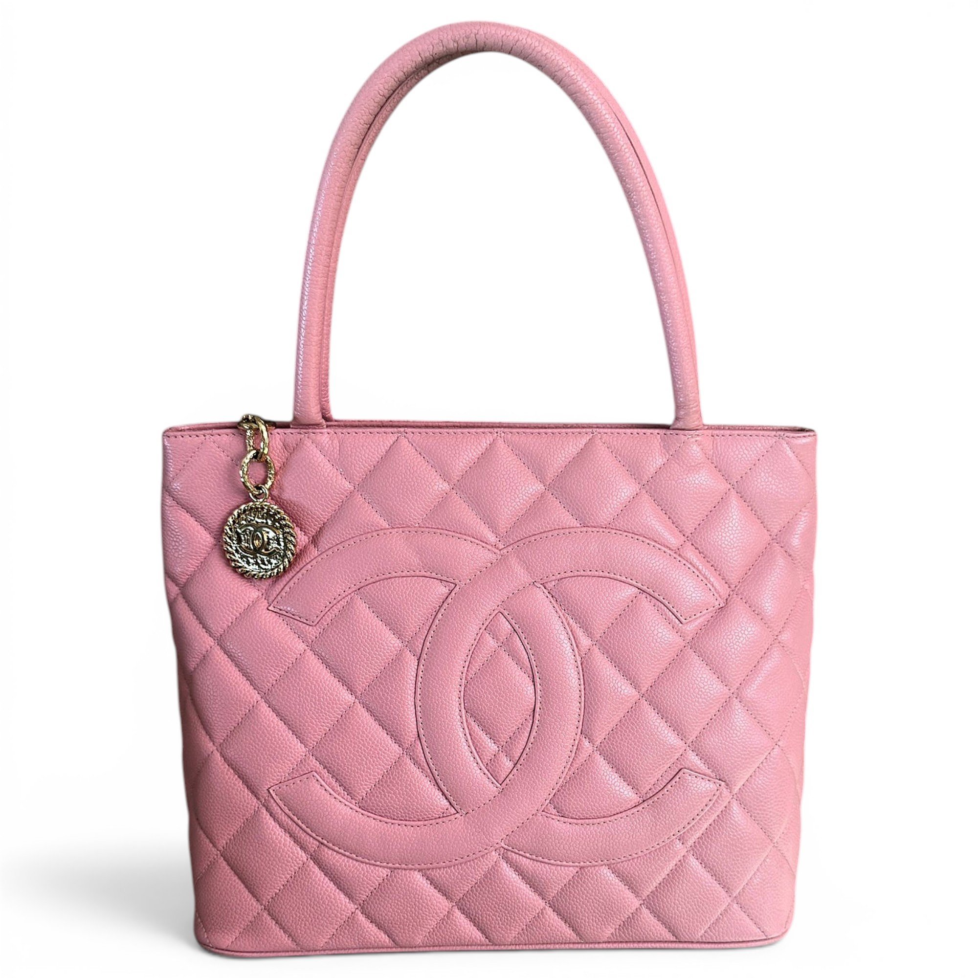 Médaillon leather handbag