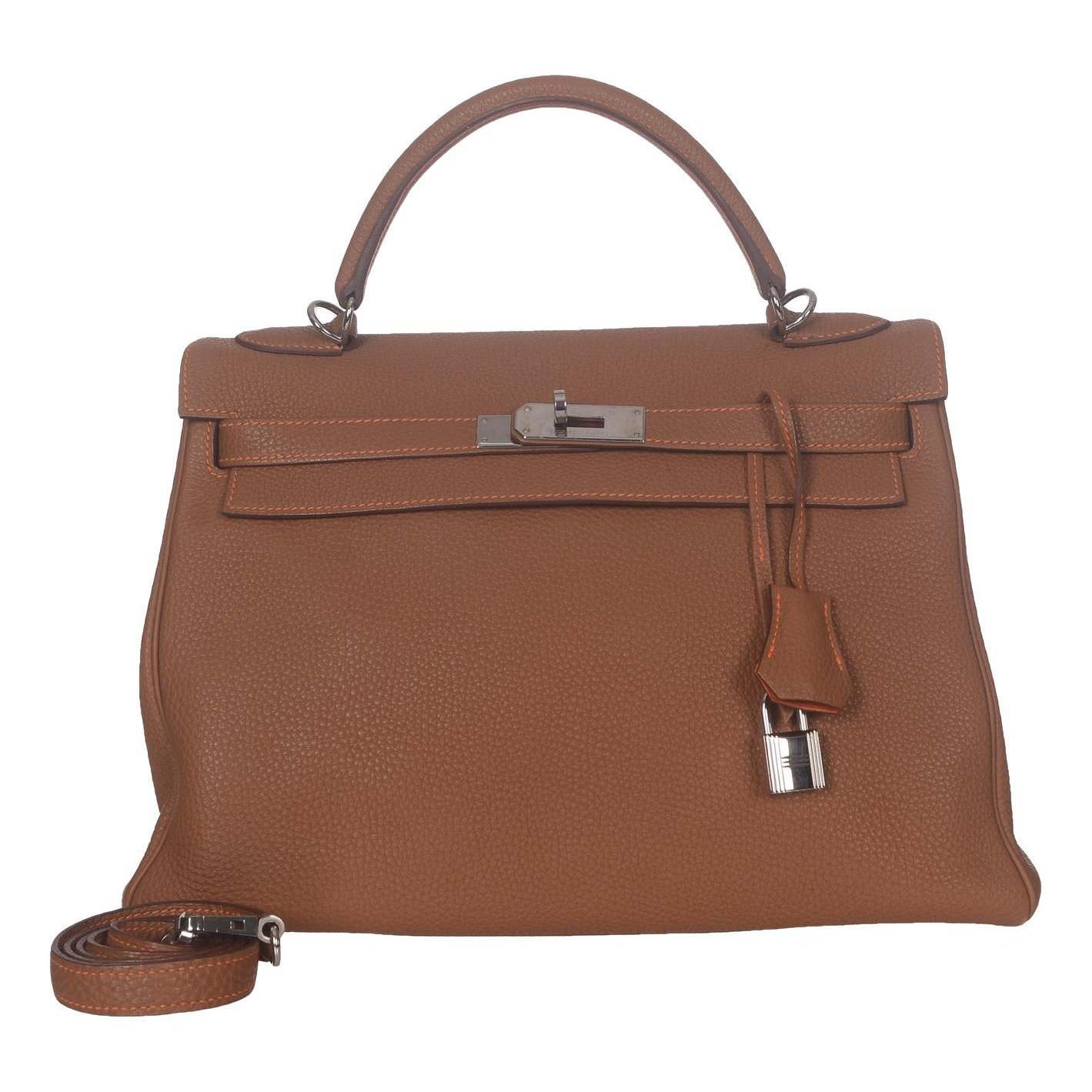 Hermes Kelly 32 leather handbag