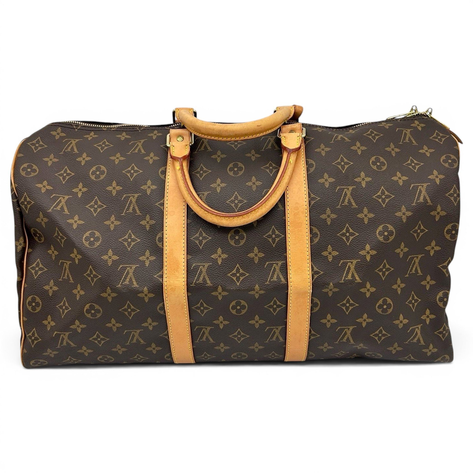 Keepall leather travel bag