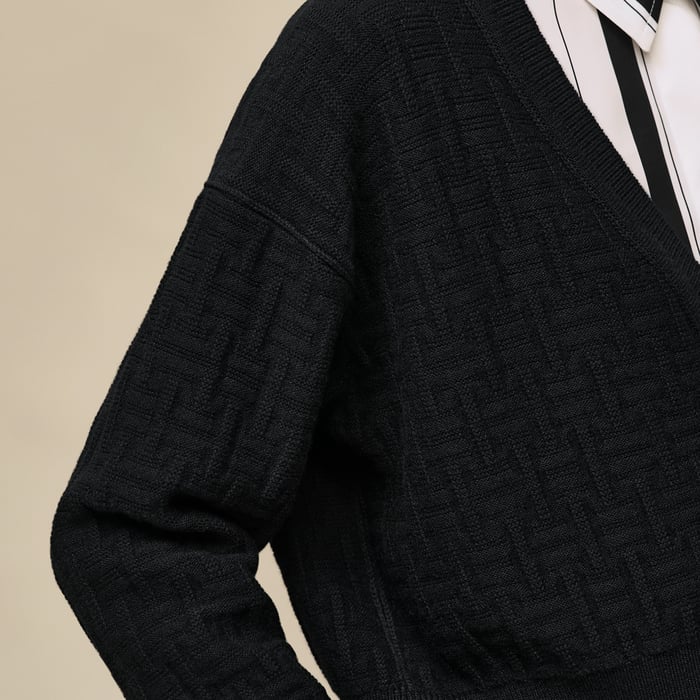 Noir "H Voyage" Long-sleeve Sweater