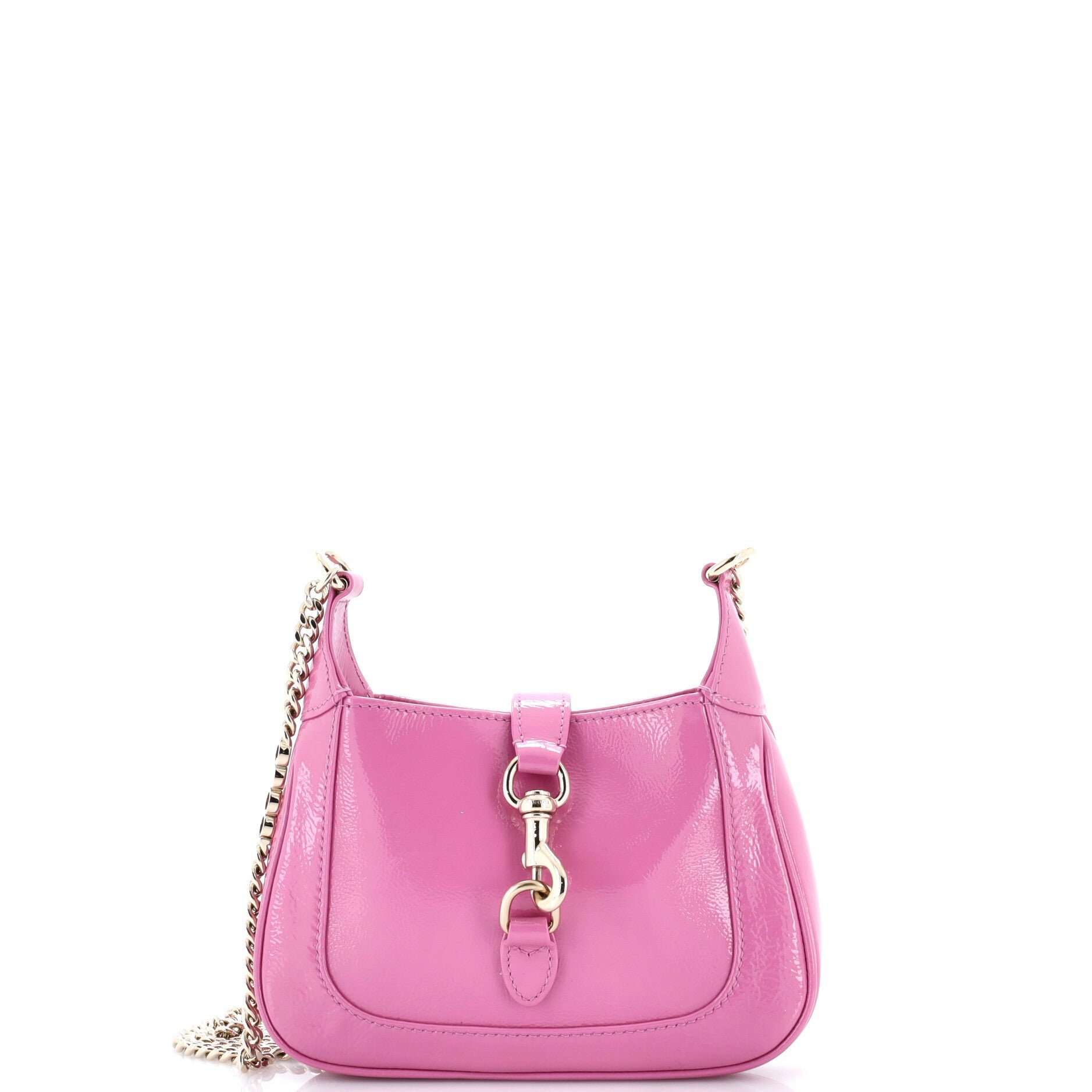 Jackie Notte Chain Hobo Patent Mini