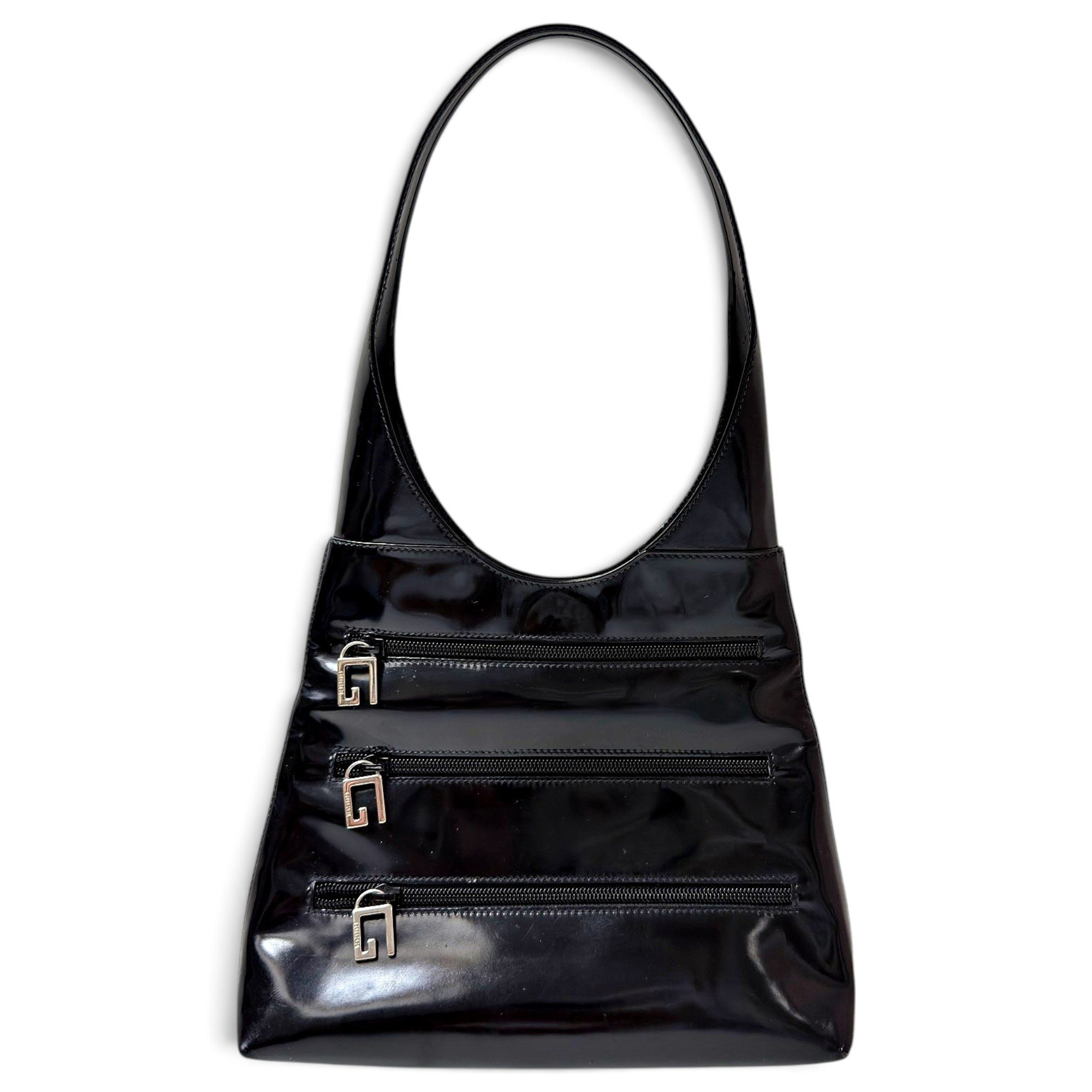 Patent leather handbag