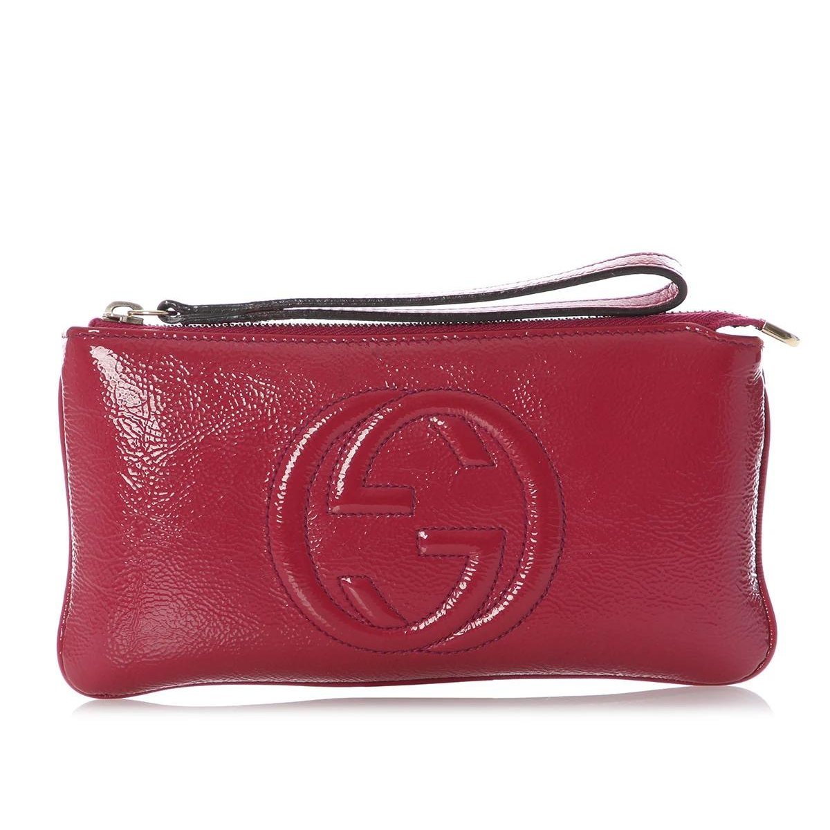 Soho patent leather clutch bag