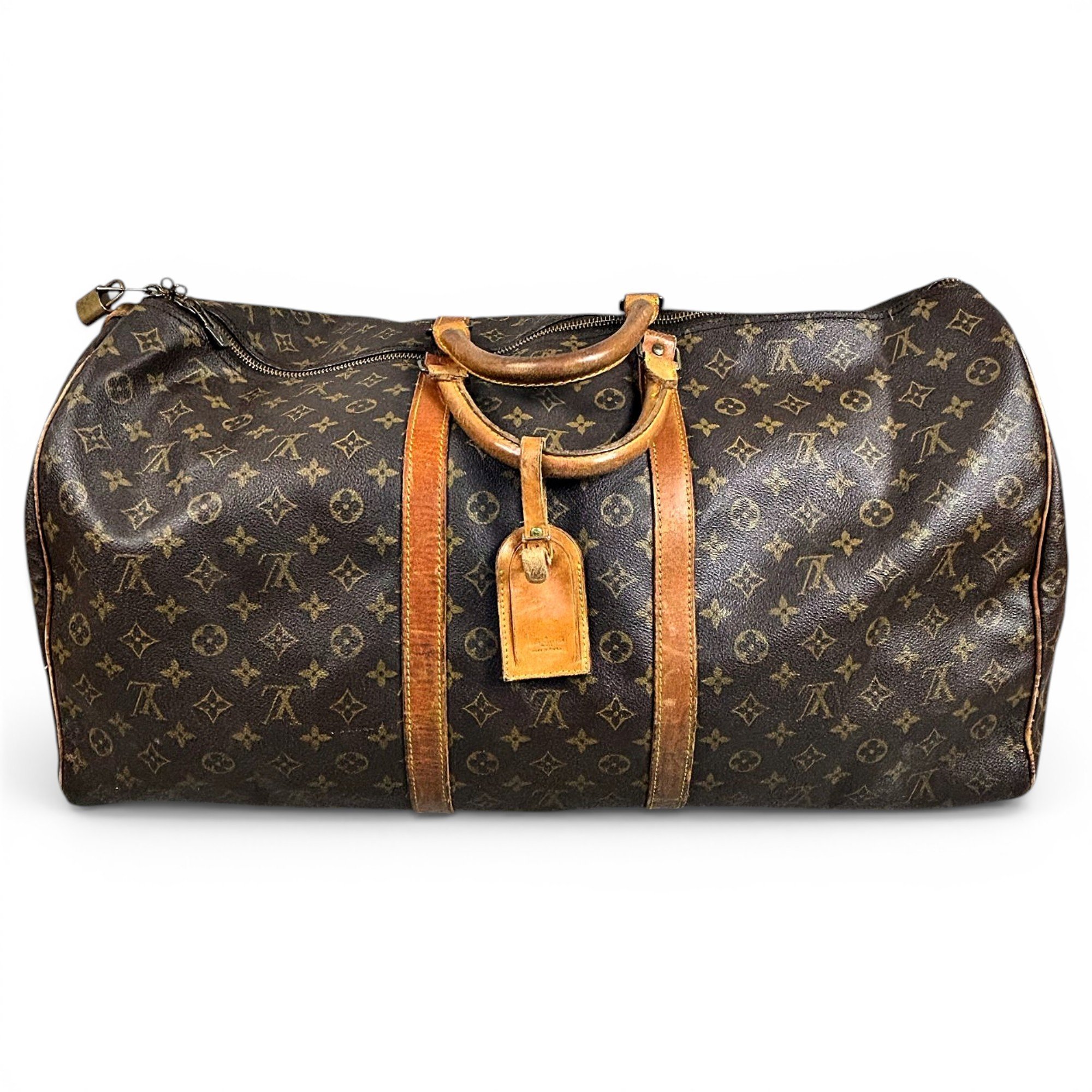 Keepall leather travel bag