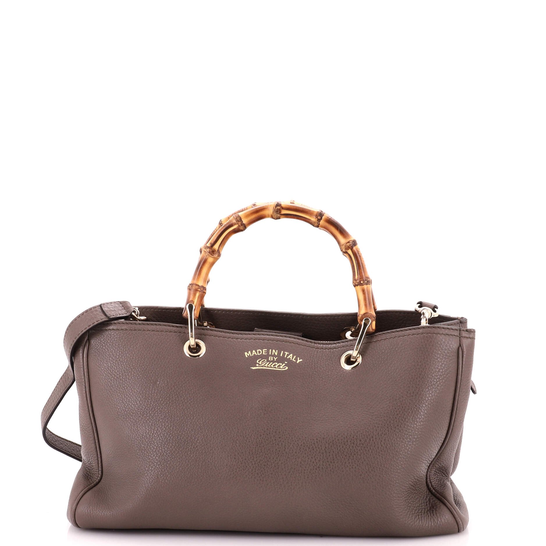 Bamboo Shopper Tote Leather Medium