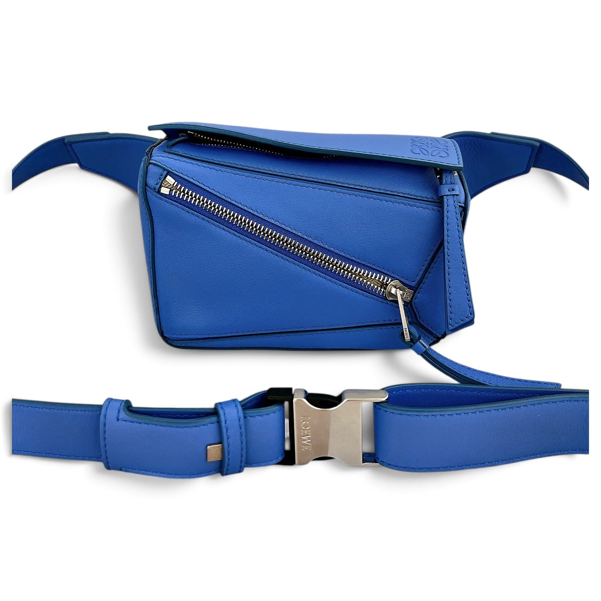 Puzzle leather handbag