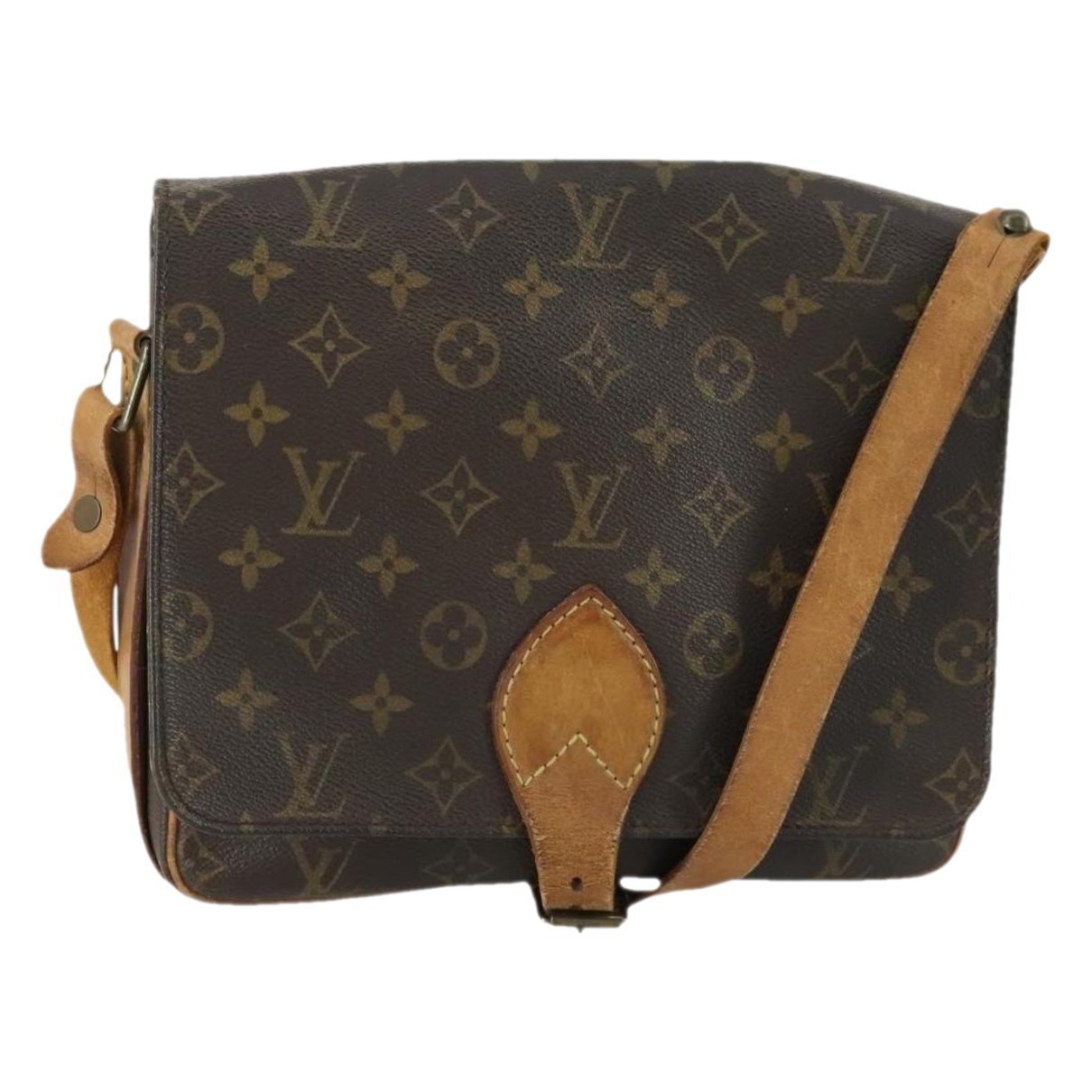 Cartouchière leather handbag