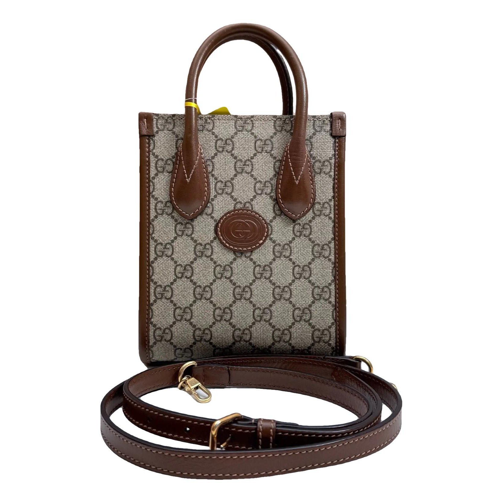 Horsebit 1955 Vertical vinyl crossbody bag