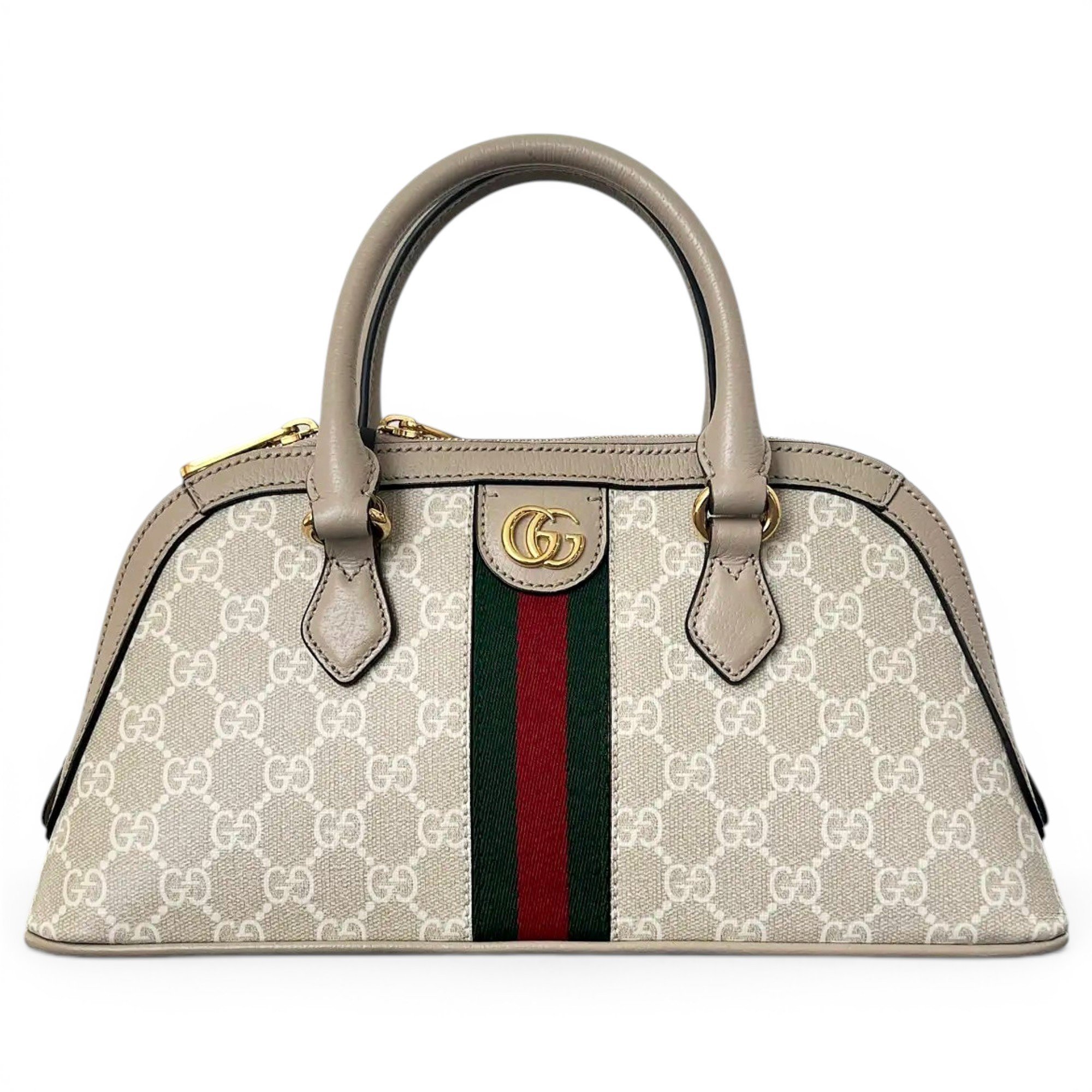 Ophidia Dome Top Handle vinyl crossbody bag