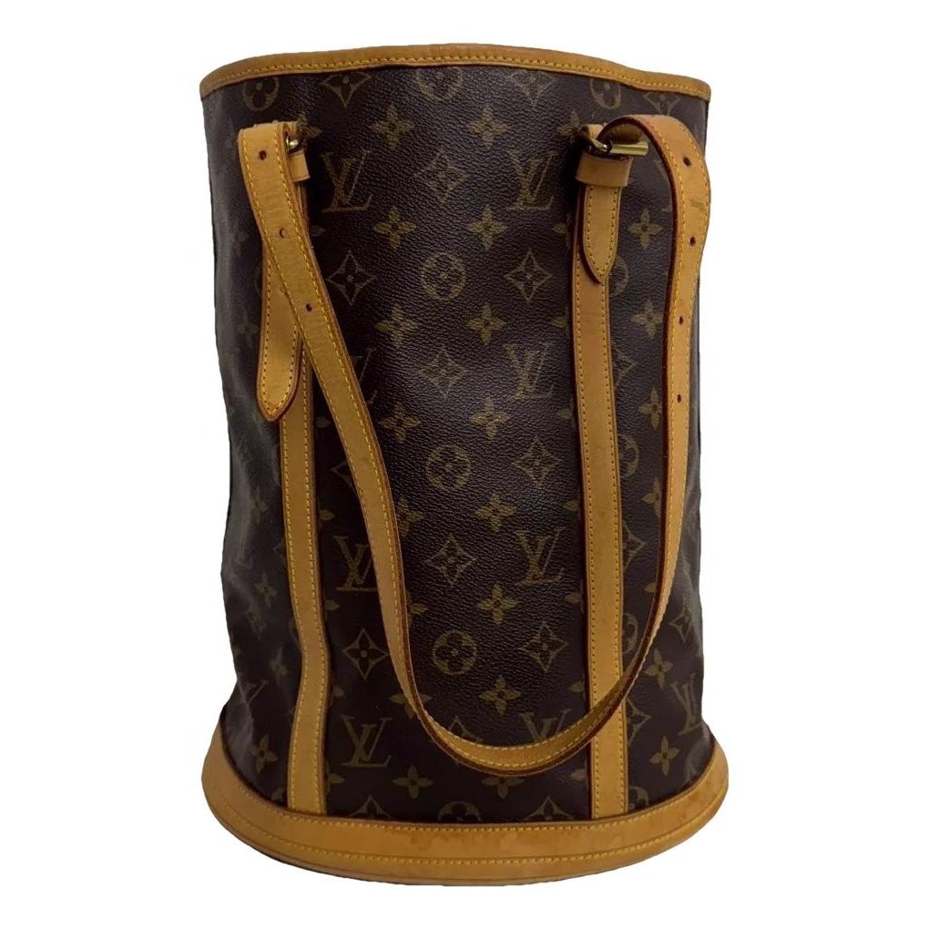 Bucket leather handbag