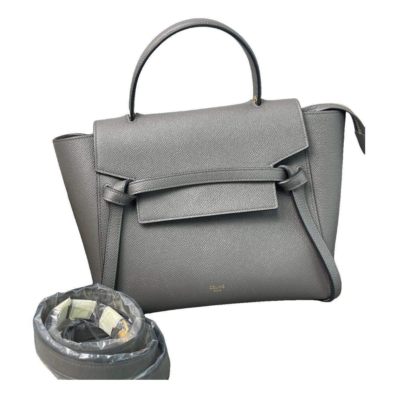 Belt leather handbag