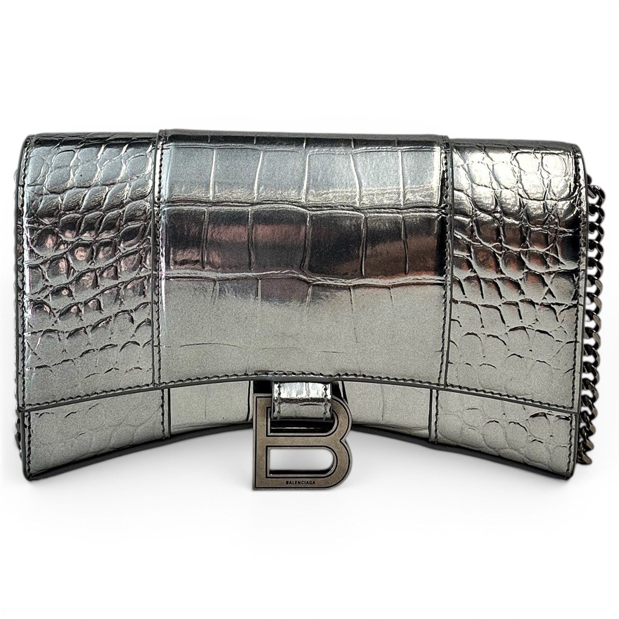 Hourglass leather bag