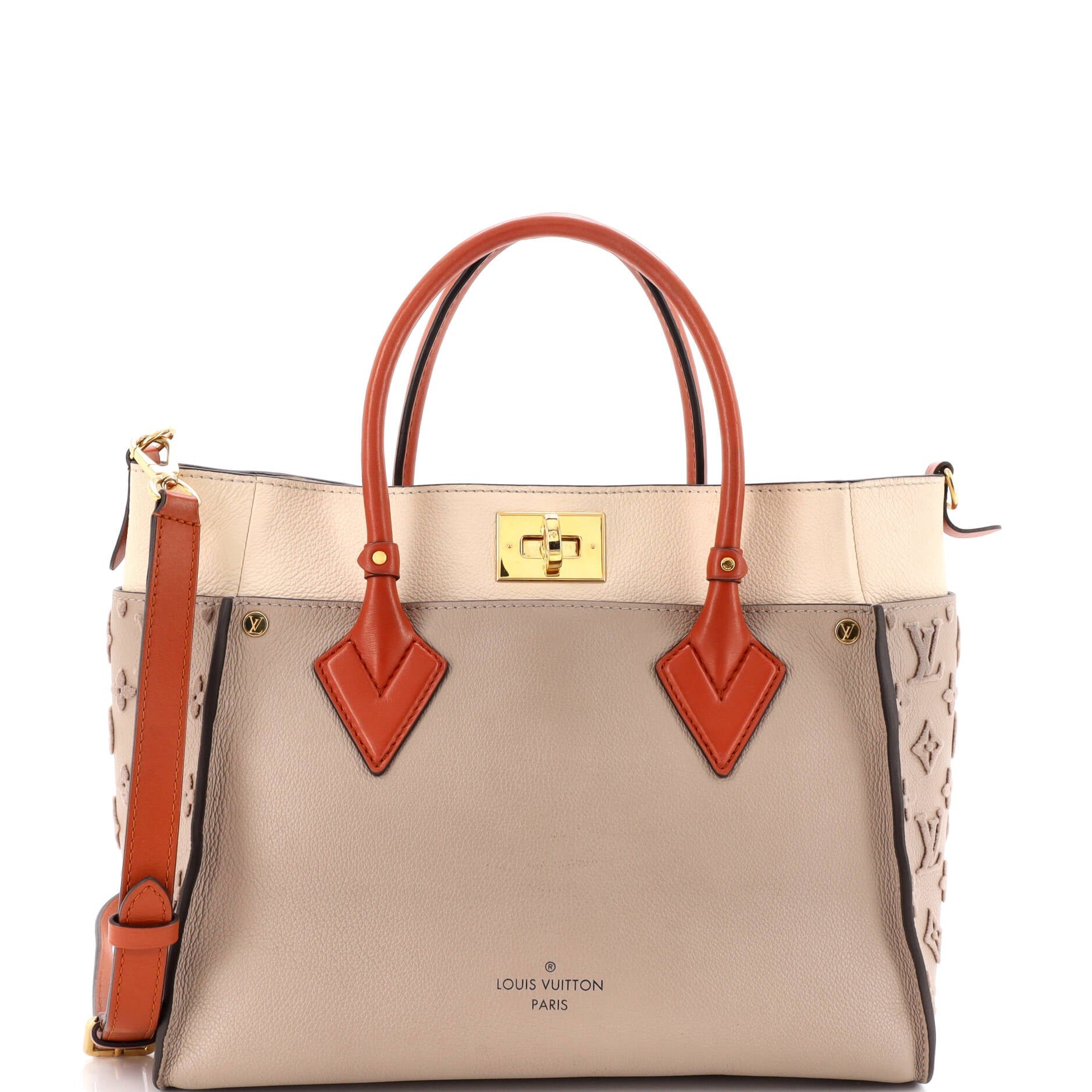 Louis Vuitton On My Side Tote Monogram Tuffetage Leather MM