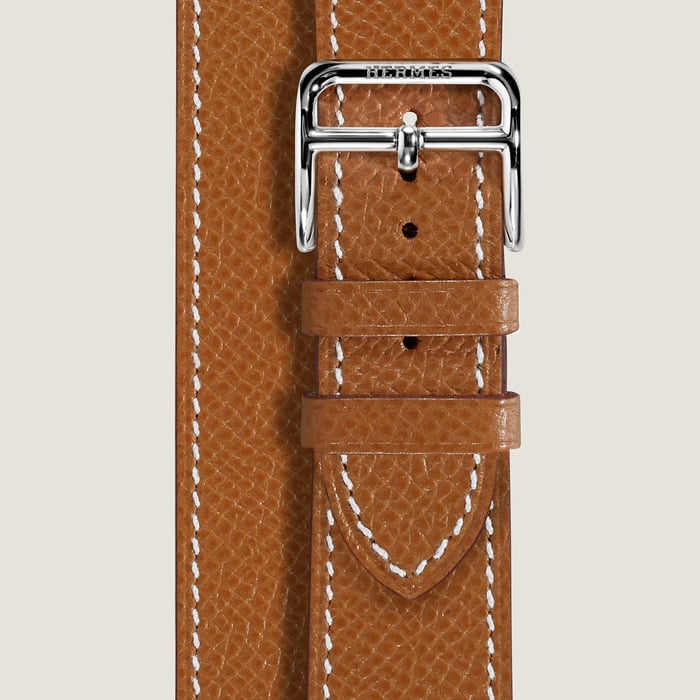 Gold Chestnut Cape Cod Large Model 37 MM Double Tour Watch Strap