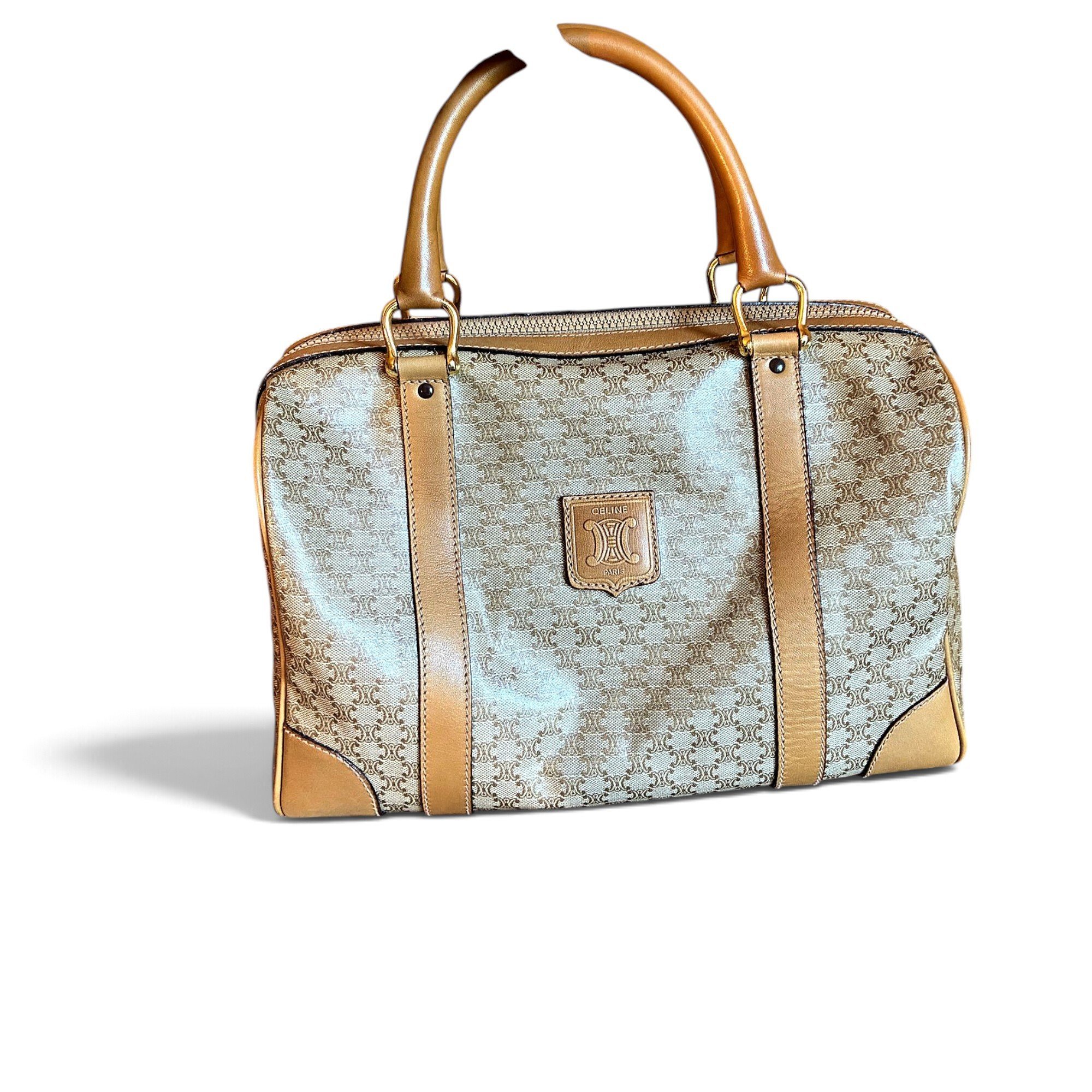 Leather bowling bag