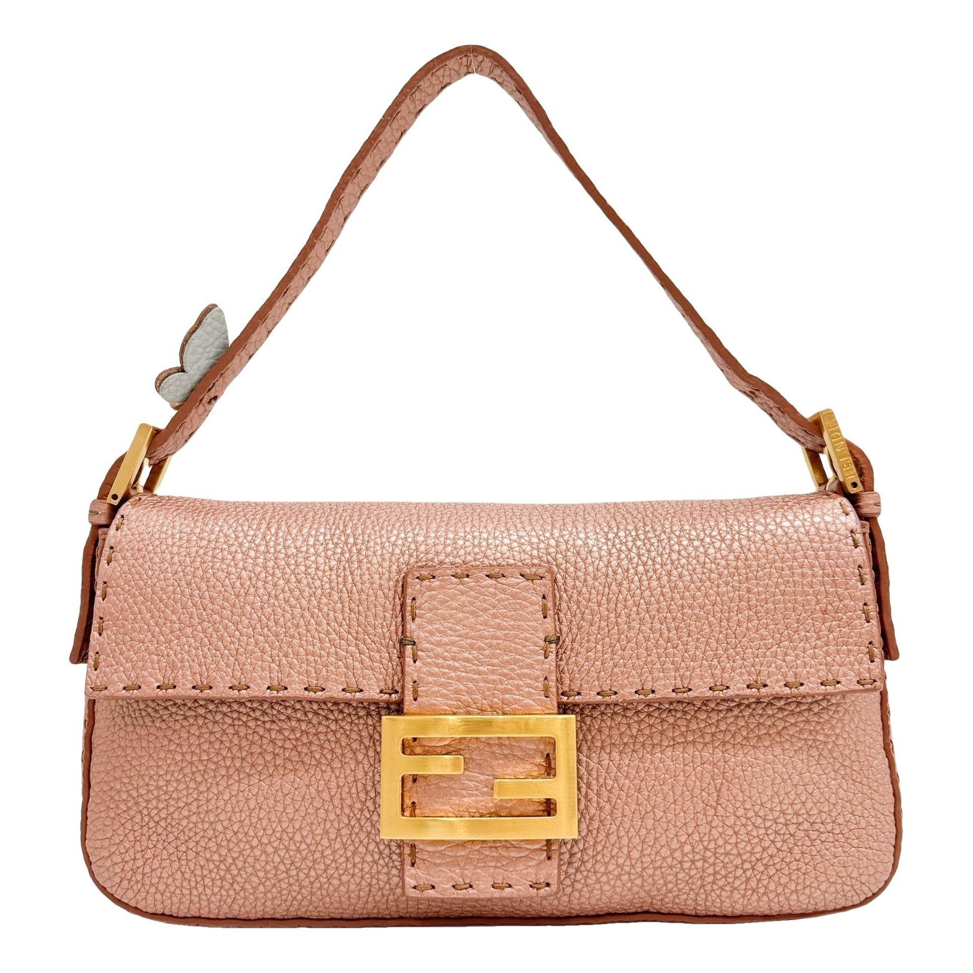 Baguette leather handbag