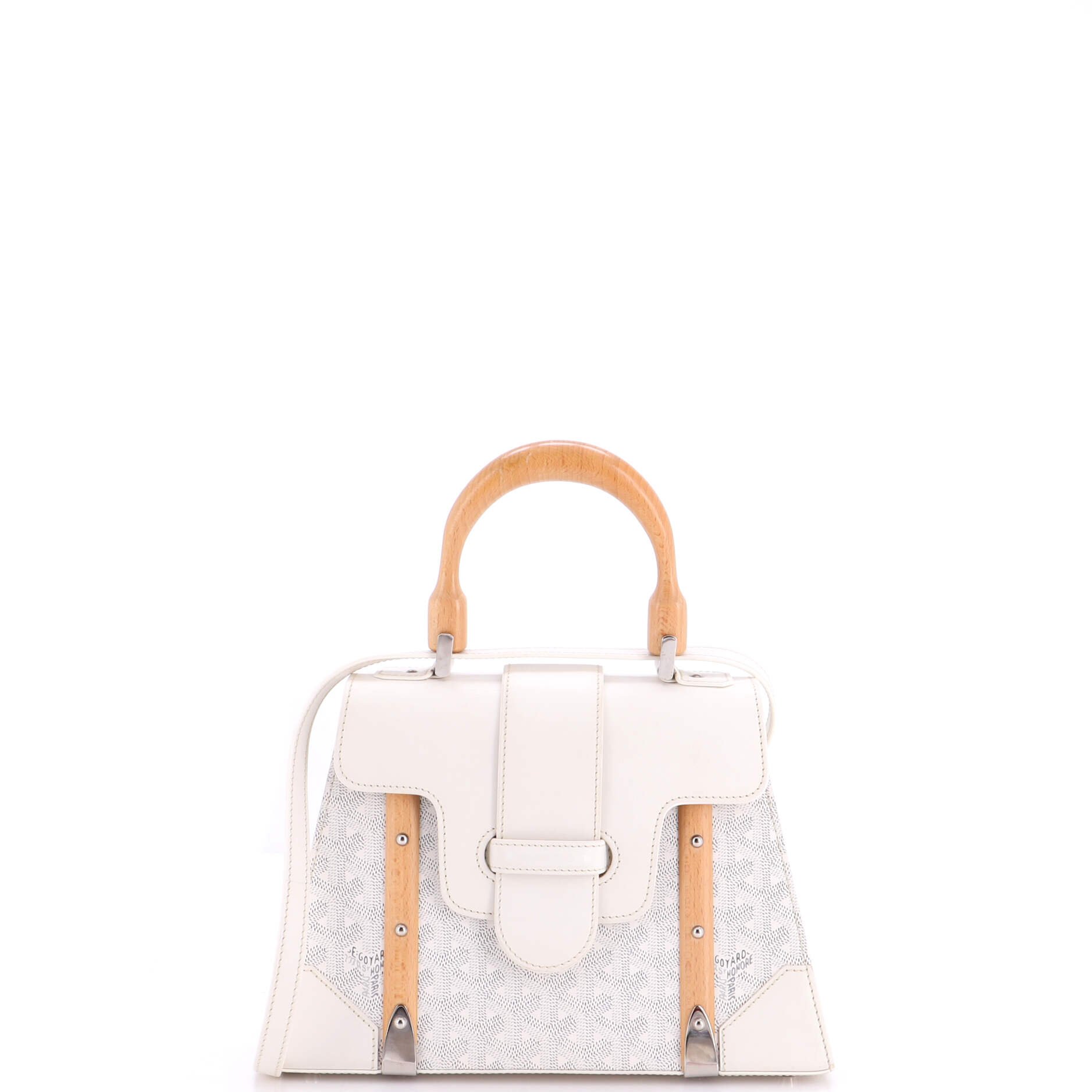 Saigon Top Handle Bag Coated Canvas with Leather PM