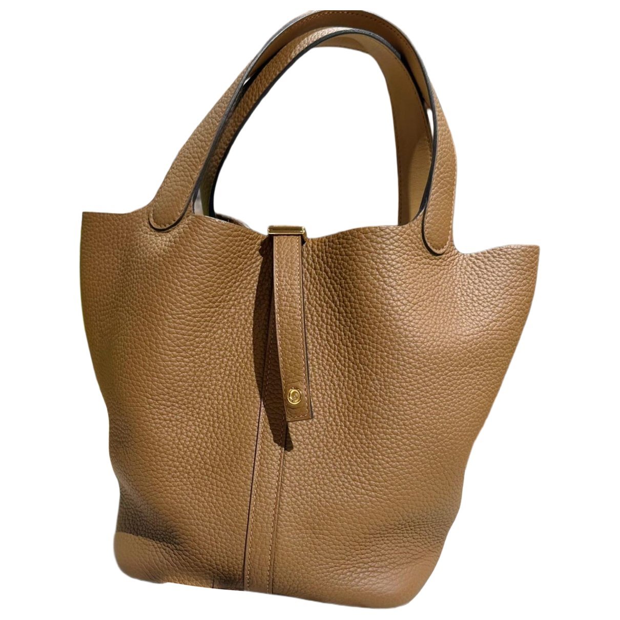 Picotin leather tote